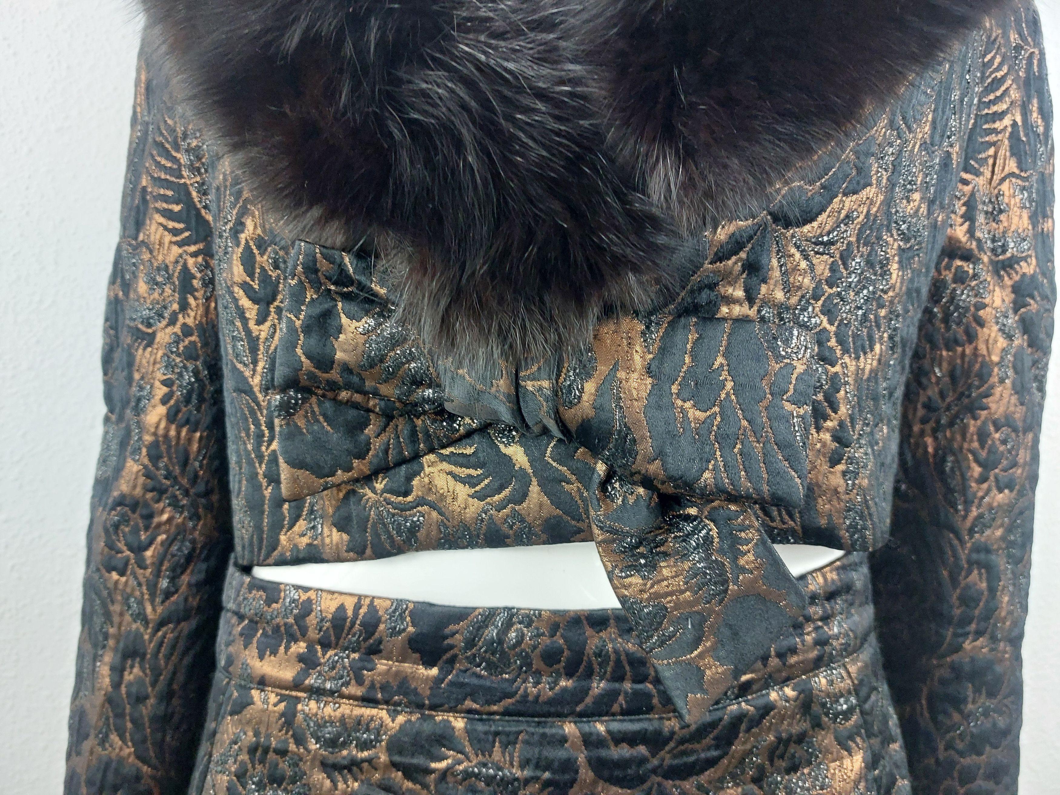 Christian Lacroix Christian Lacroix Luxe Copper Lamé Cocktail Coat Suit Size L / US 10 / IT 46 - 4 Thumbnail
