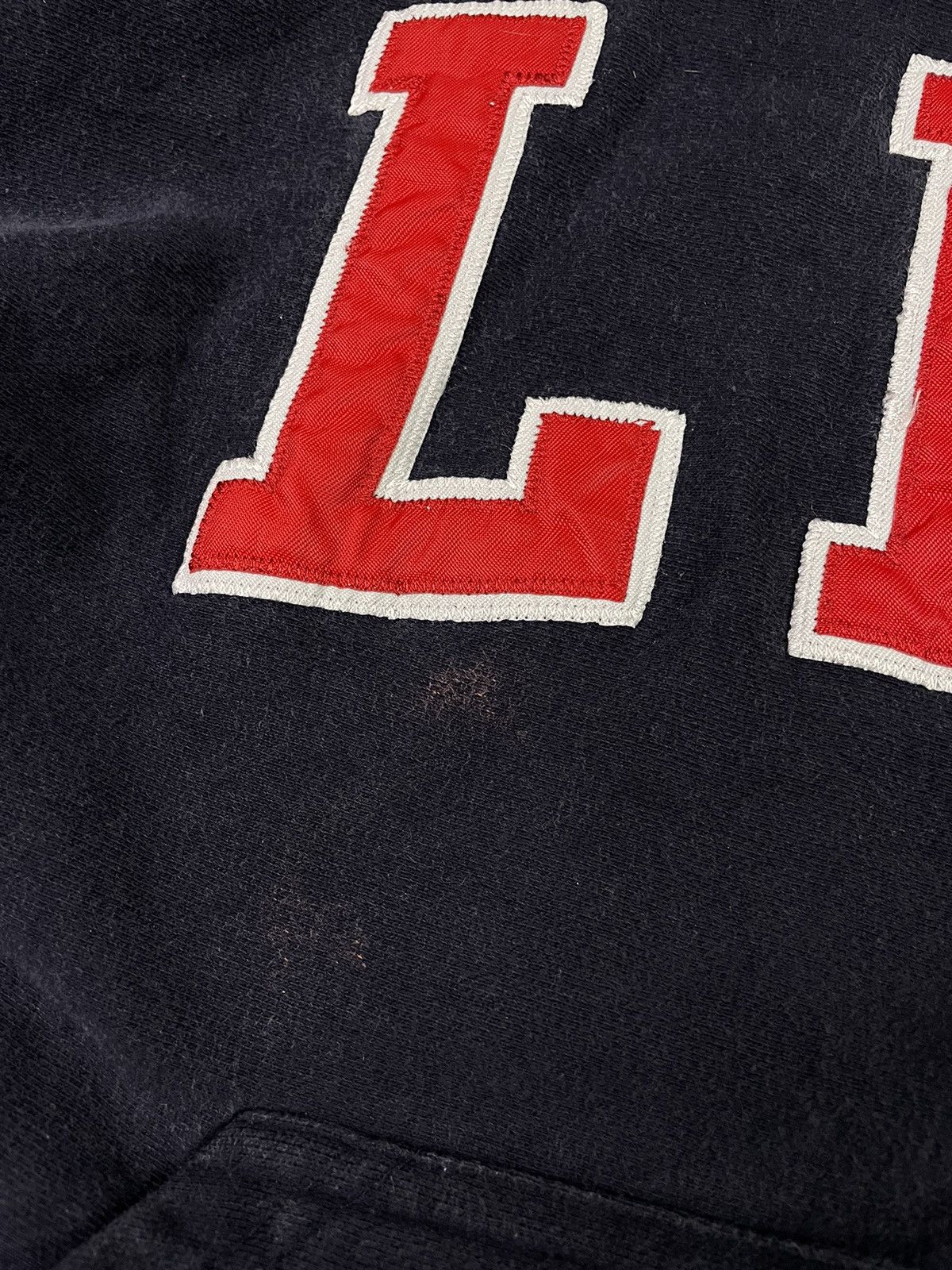 Vintage Vintage 90s LBI MV Sports Champion Collage Hoodie Size US XL / EU 56 / 4 - 2 Thumbnail