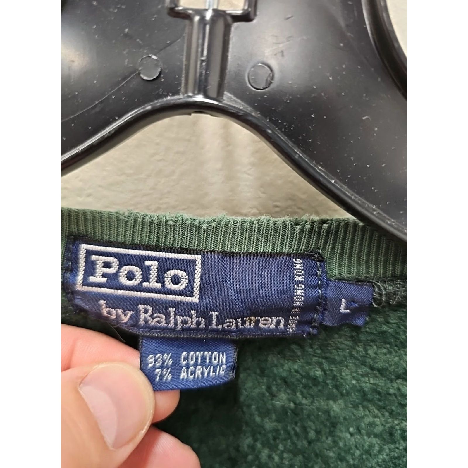Polo Ralph Lauren VINTAGE Polo Ralph Lauren Sweatshirt Crewneck Men’s Large Green 90s Logo Polo Ralph Lauren Embroidered Pony Crew Neck Pullover Size US L / EU 52-54 / 3 - 3 Thumbnail