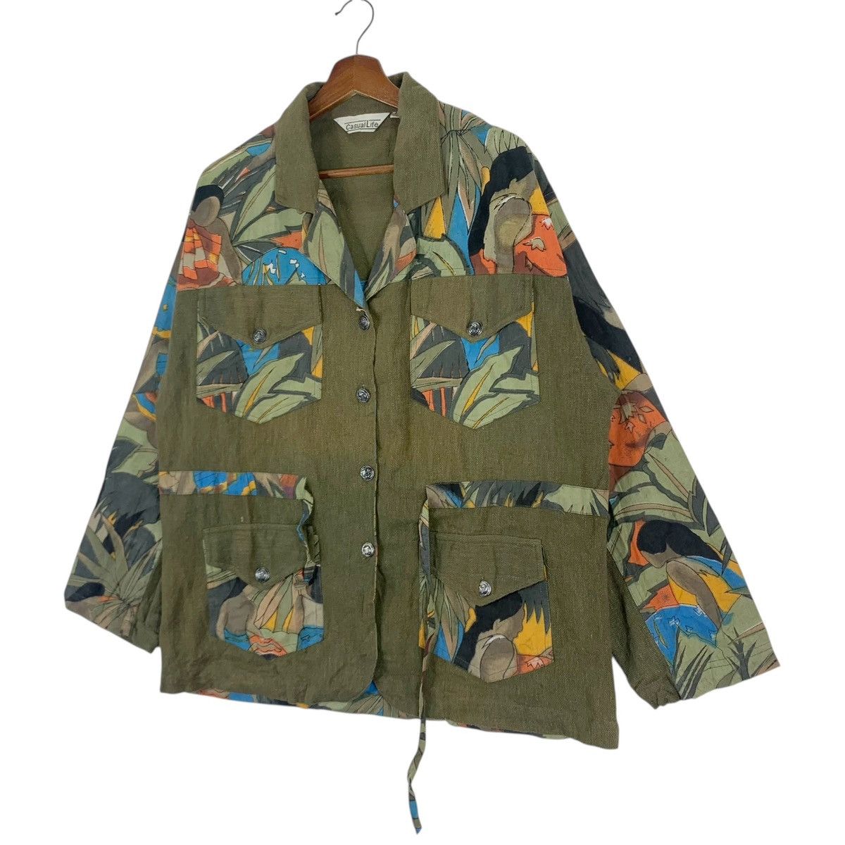 Japanese Brand × Vintage Vintage Japanese Brand Casual Life Printed Button Jacket Size US M / EU 48-50 / 2 - 3 Thumbnail
