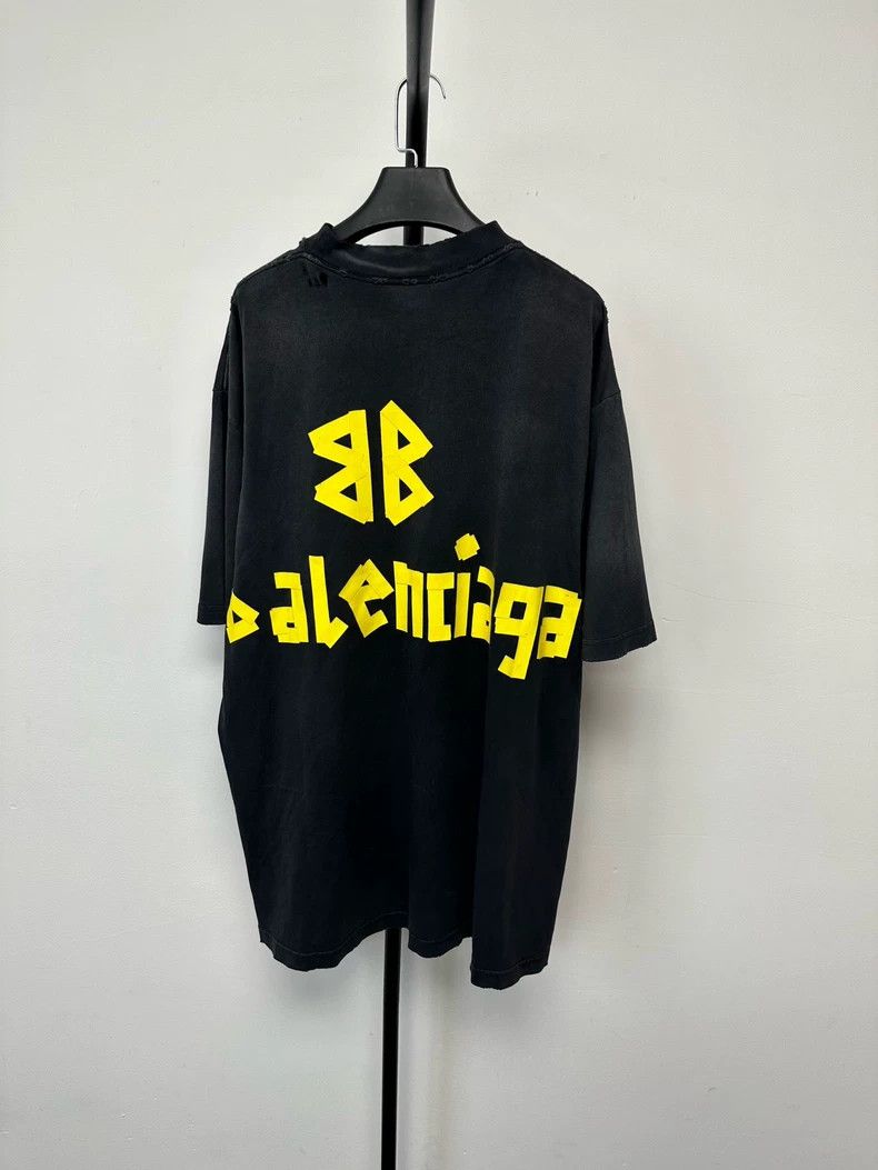 Balenciaga Balenciaga Tape Short Sleeve T-Shirt Size US M / EU 48-50 / 2 - 2 Thumbnail