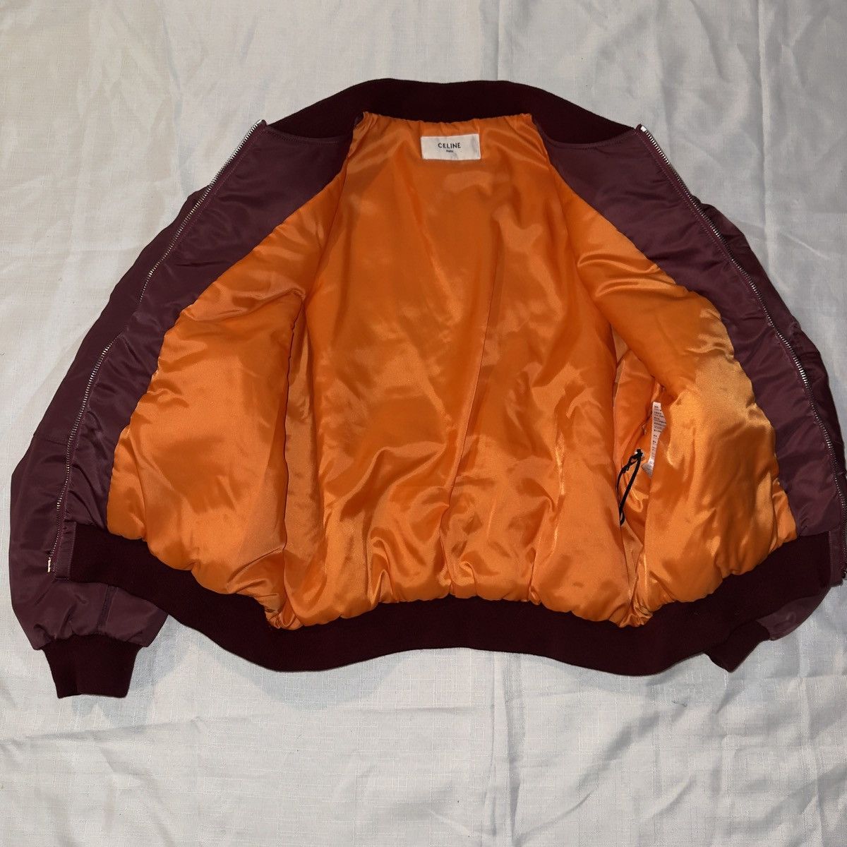 Celine Celine Studded Bomber Jacket (Bordeaux) Size US XL / EU 56 / 4 - 9 Thumbnail