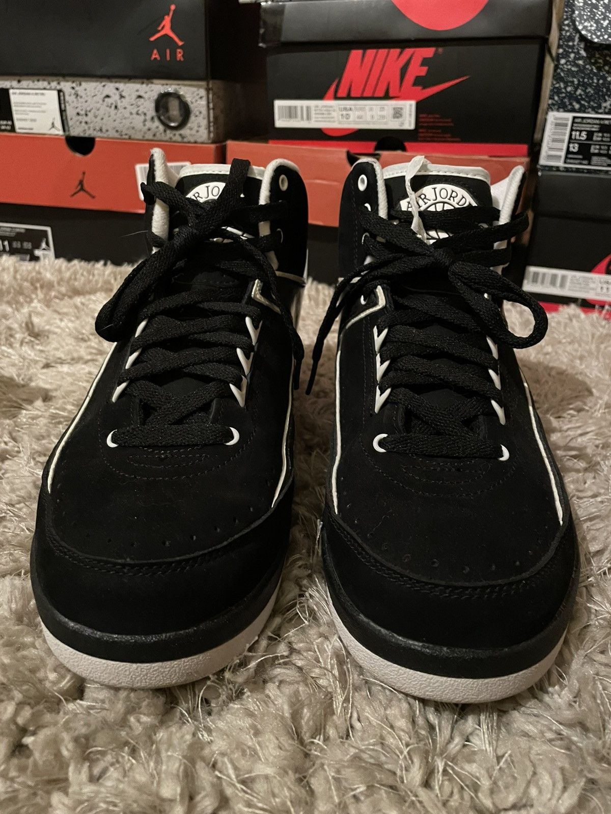 Jordan Brand Jordan 2 QF Black White Size US 8.5 / EU 41-42 - 4 Thumbnail