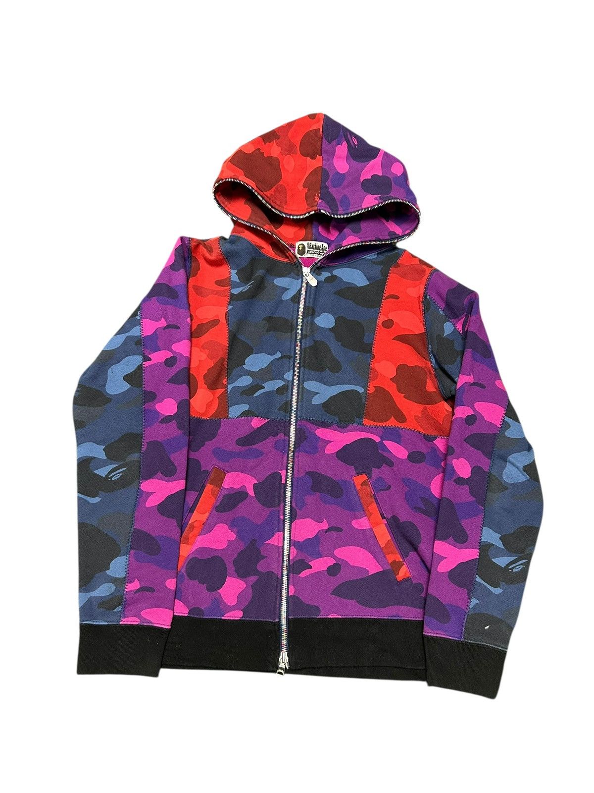 Bape Bape Multi Color Camo Full Zip Hoodie - Small Size US S / EU 44-46 / 1 - 1 Thumbnail