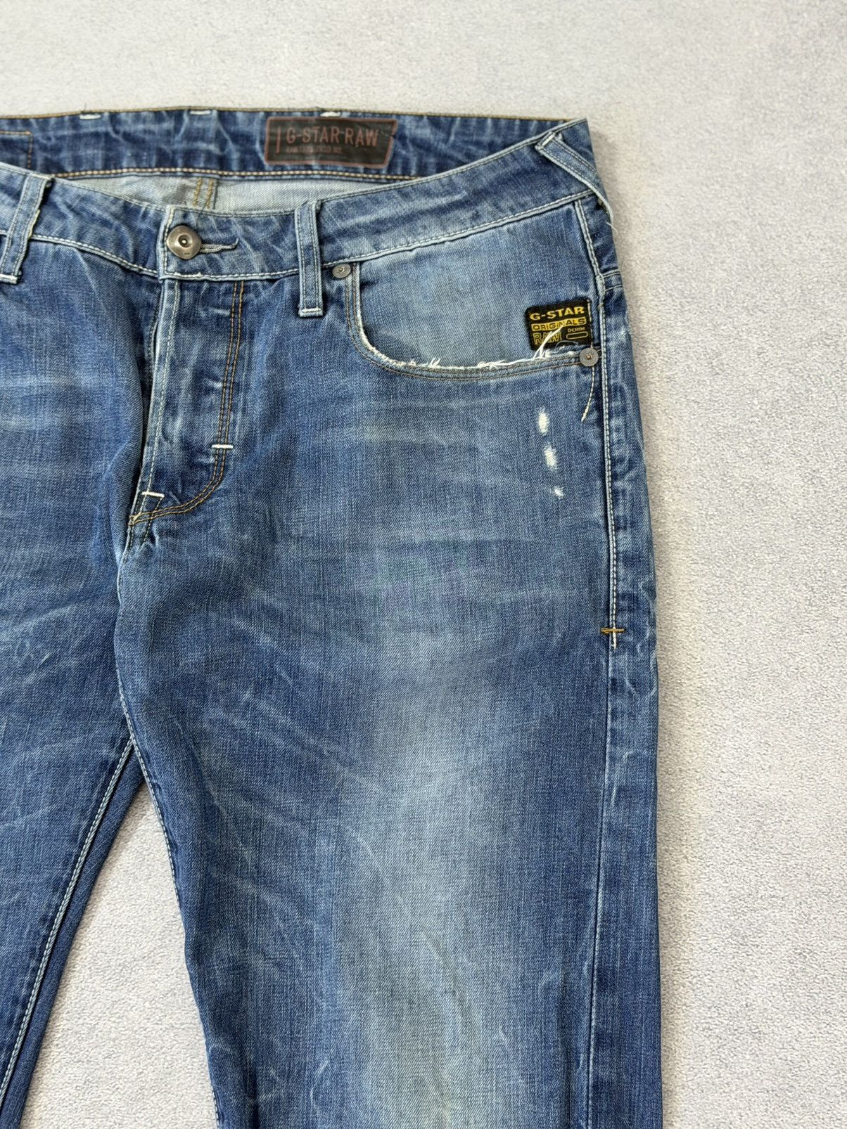 G-Star 00s G Star Tornado Mart Style Buckle Back Washed Denim Jeans Size US 32 / EU 48 - 17 Thumbnail