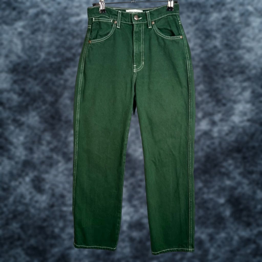Reformation Reformation Jeans 24 Emerald Green High Rise Straight 5-Pocket Denim Adult Womens Vintage No (Adult Womens 24) Size 42" / US 20 - 1 Thumbnail