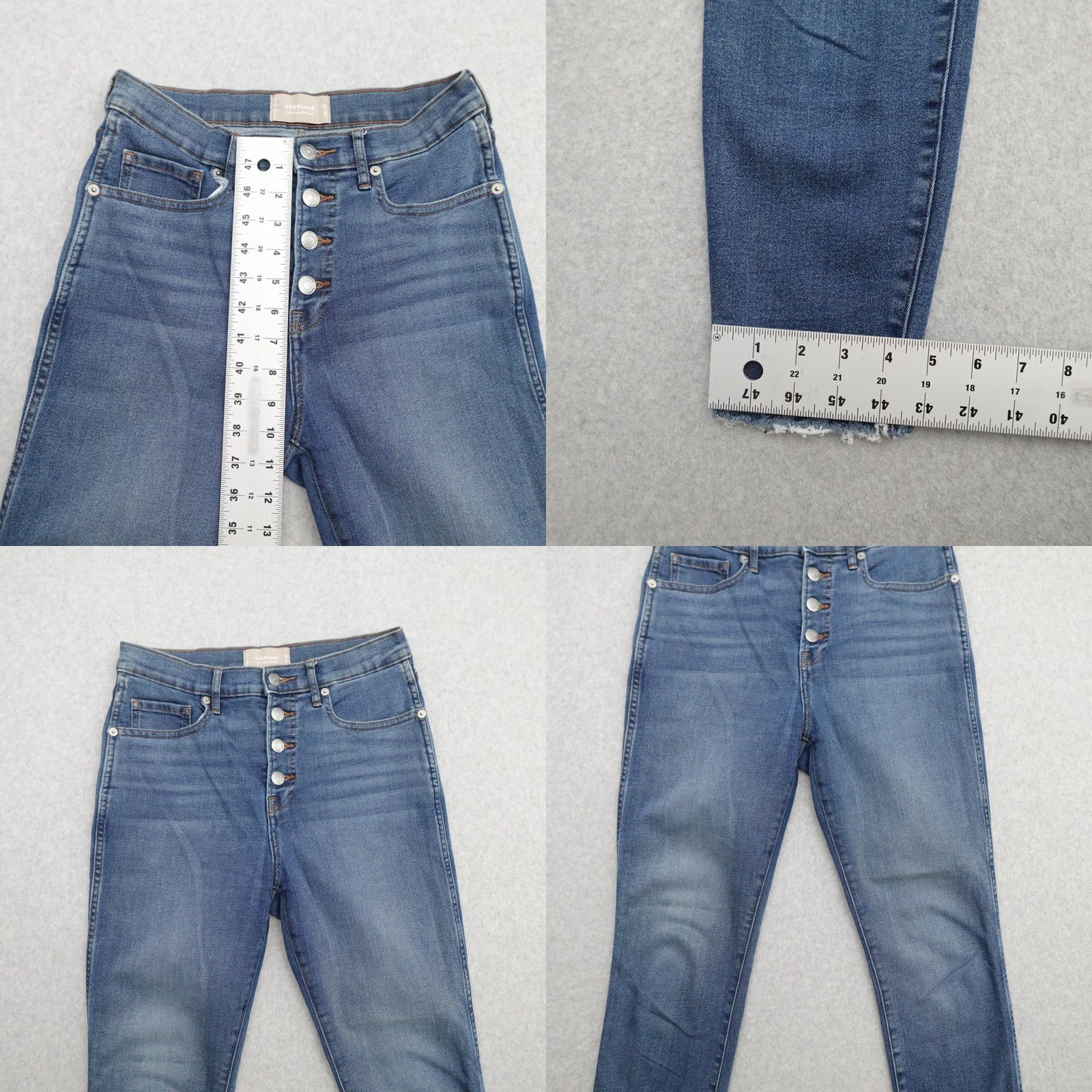 Everlane Everlane Jeans Womens 28 (28X26) The Vintage Skinny Jean Ankle Button Fly Shirt? Size 28" / US 6 / IT 42 - 8 Thumbnail