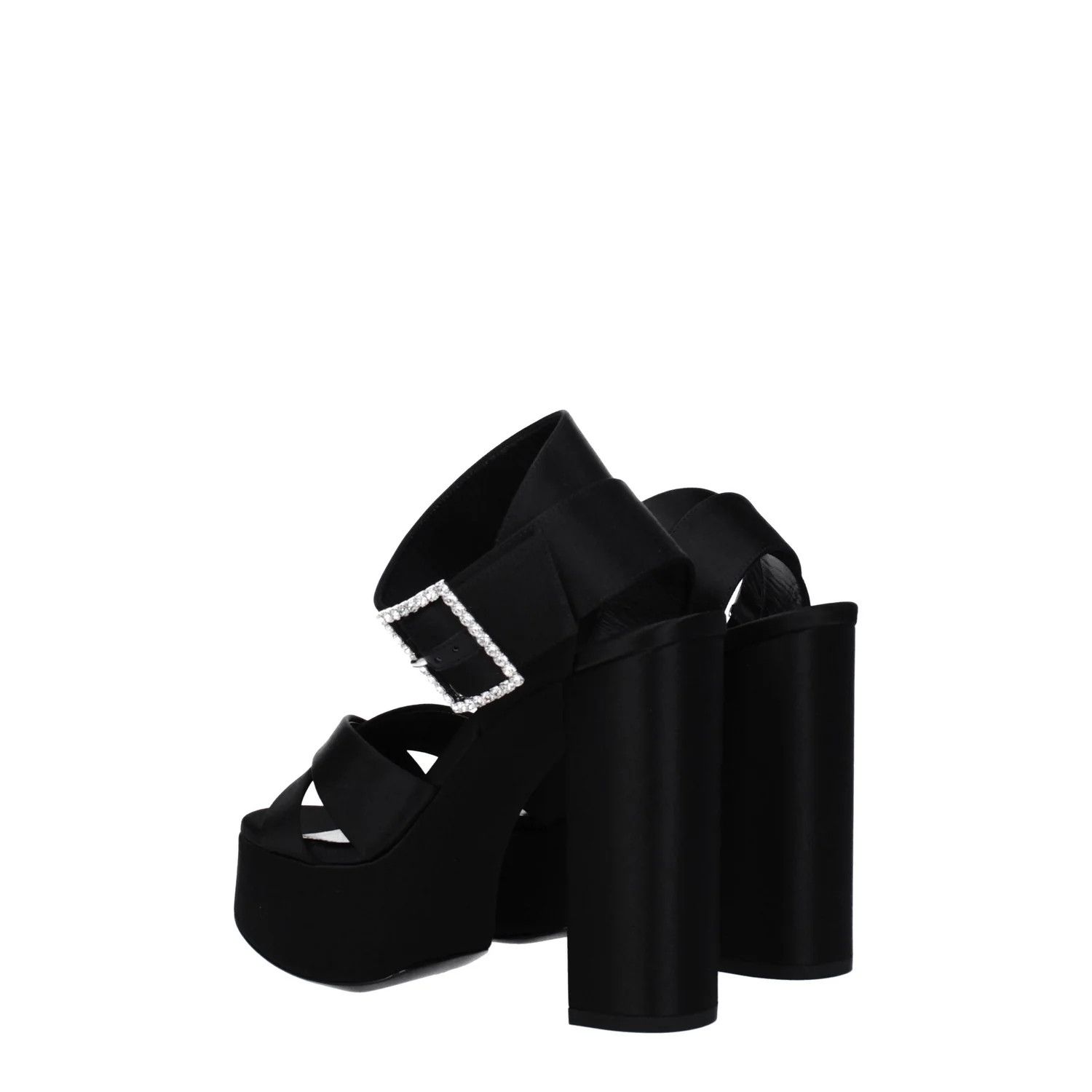 Saint Laurent Paris ob1o1e1124 Satin Sandals in Black Size US 10 / IT 40 - 4 Thumbnail