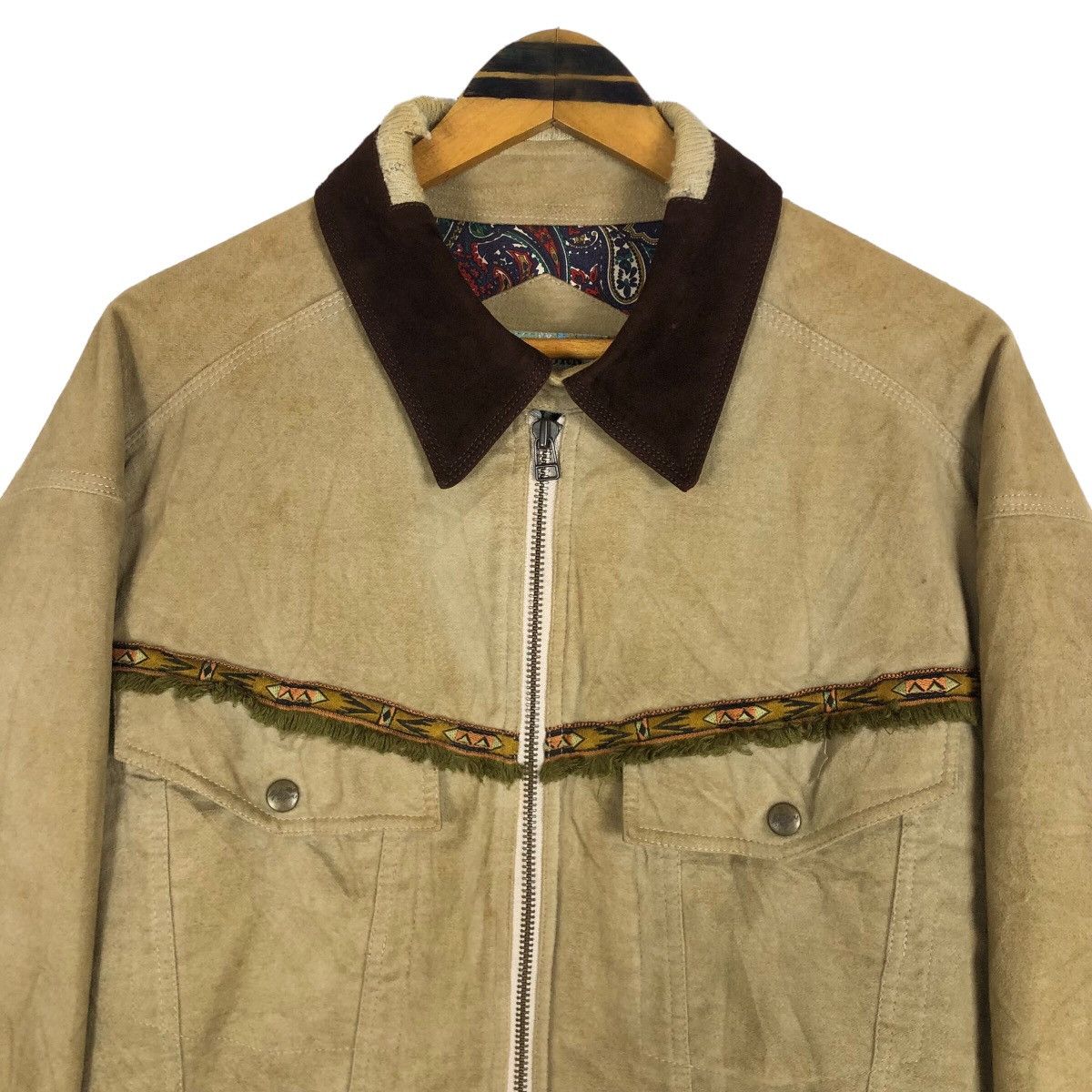 Nigel Cabourn Vintage 90s Nigel Cabourn England Navajo Worker Jacket Size US XL / EU 56 / 4 - 3 Thumbnail