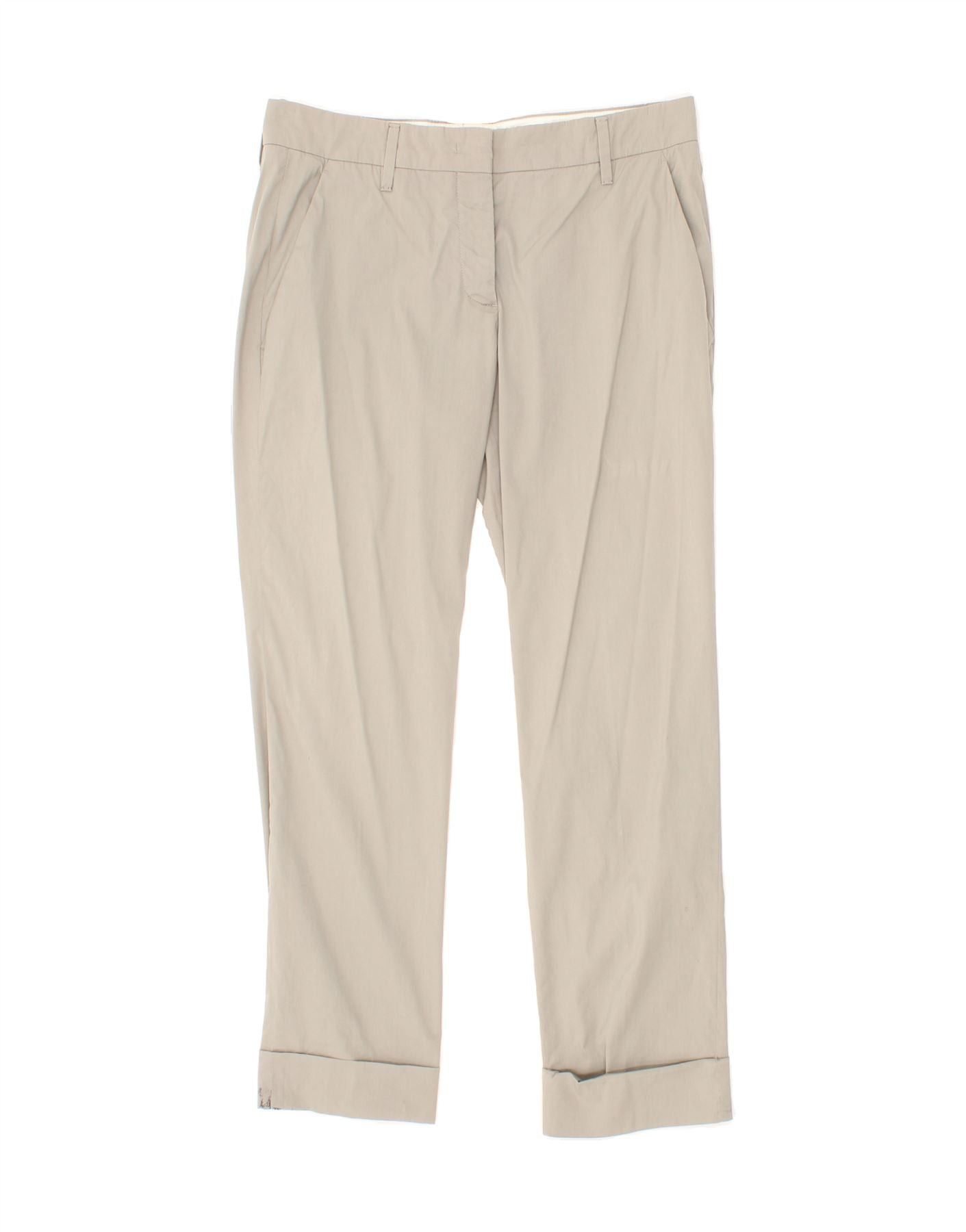 Prada Womens Straight Chino Trousers EU 40 Medium W30 L26 Grey Cot Size 28" / US 6 / IT 42 - 1 Thumbnail