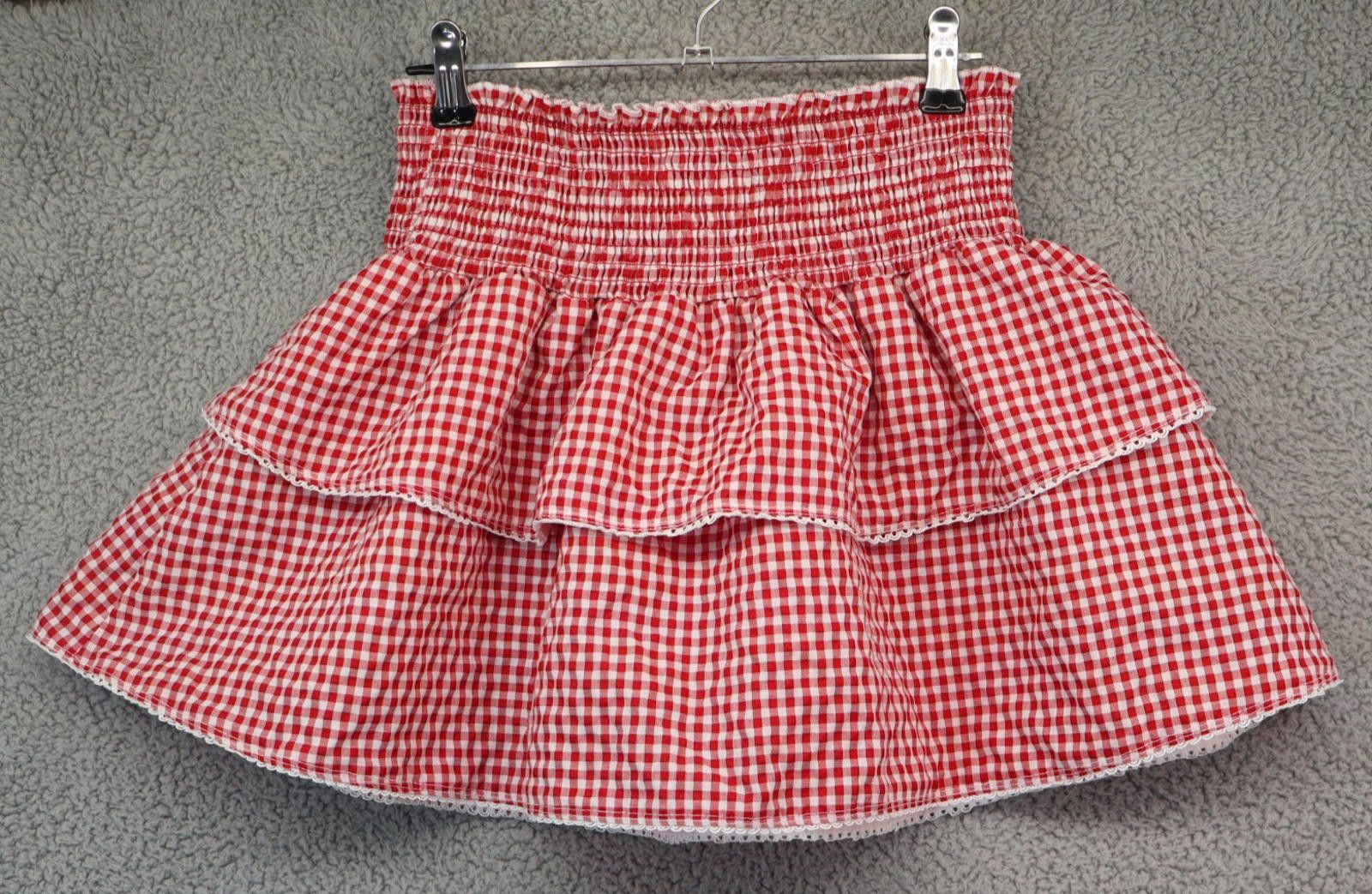 Plus One Clothing One Clothing Skirt Medium Red Plaid Y2K Mini School plaid Size 32" / US 10 / IT 46 - 1 Thumbnail