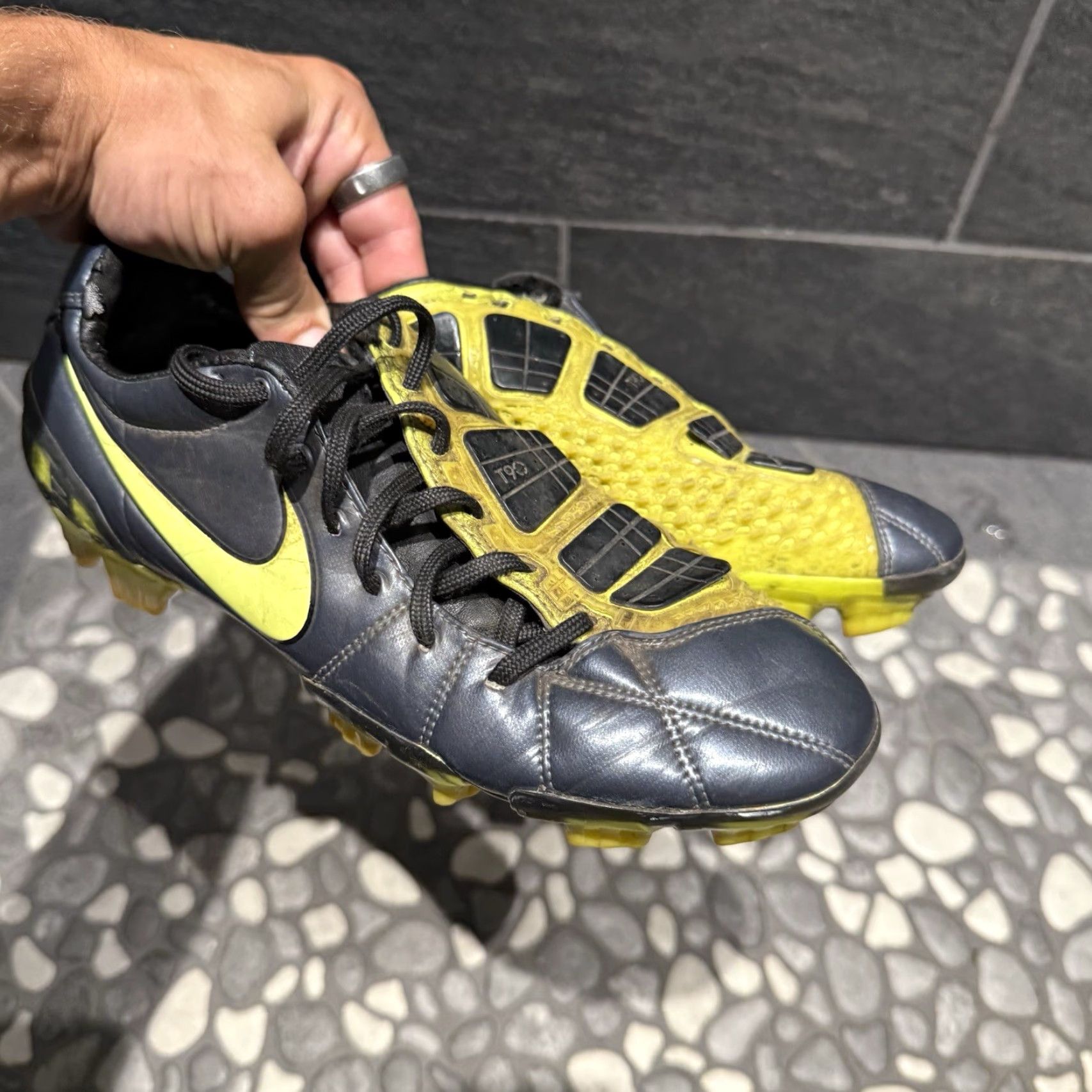 Nike Nike Total90 Laser lll FG 385423-470 Soccer Cleats Men US Size 8 Black Football Sneakers Nike Total 90 FG Cleats Men Size ONE SIZE - 3 Thumbnail