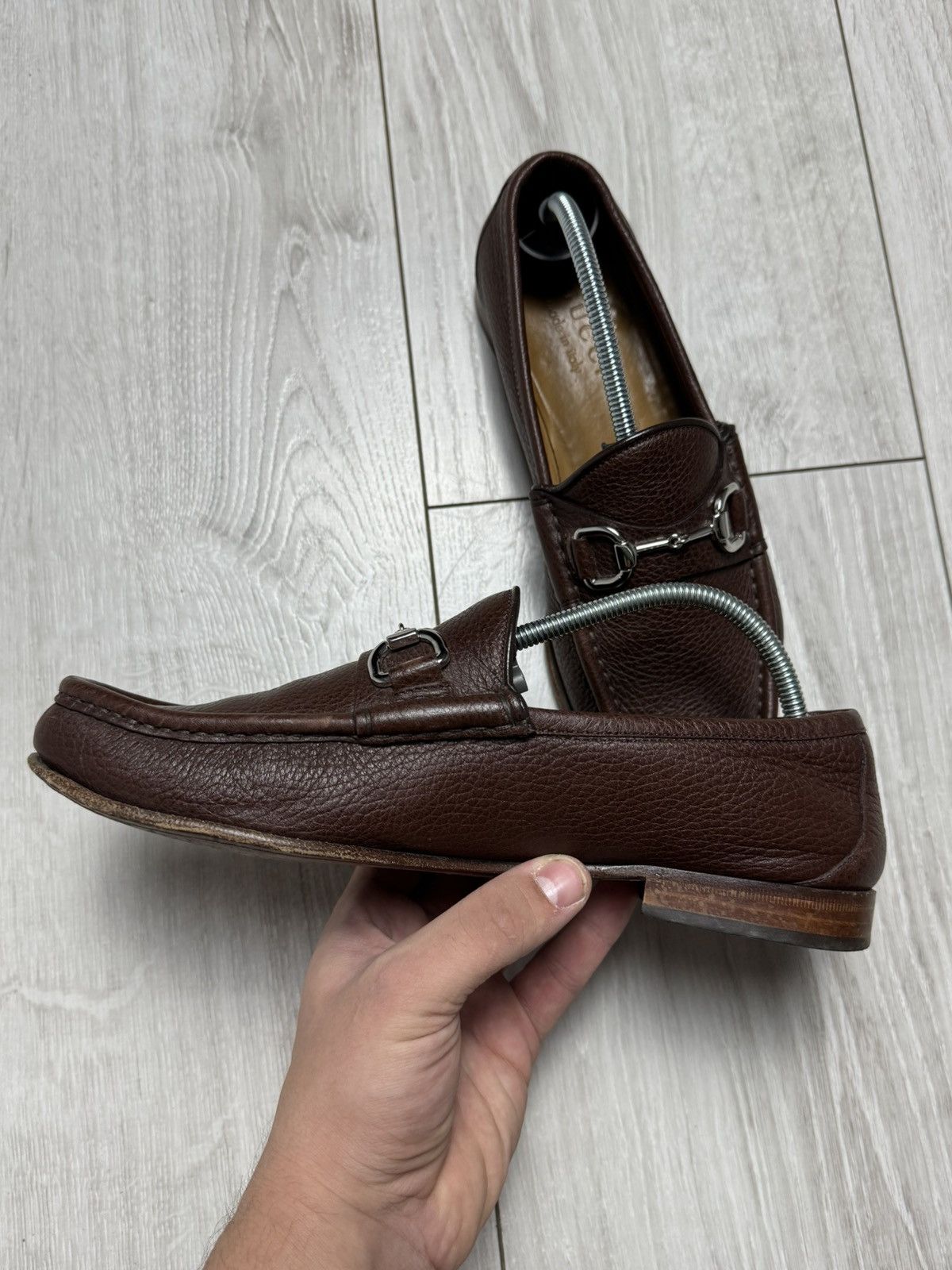 Gucci × Vintage Gucci Vintage Leather Mules Brown Colour Luxury Style Size US 8.5 / IT 38.5 - 5 Thumbnail