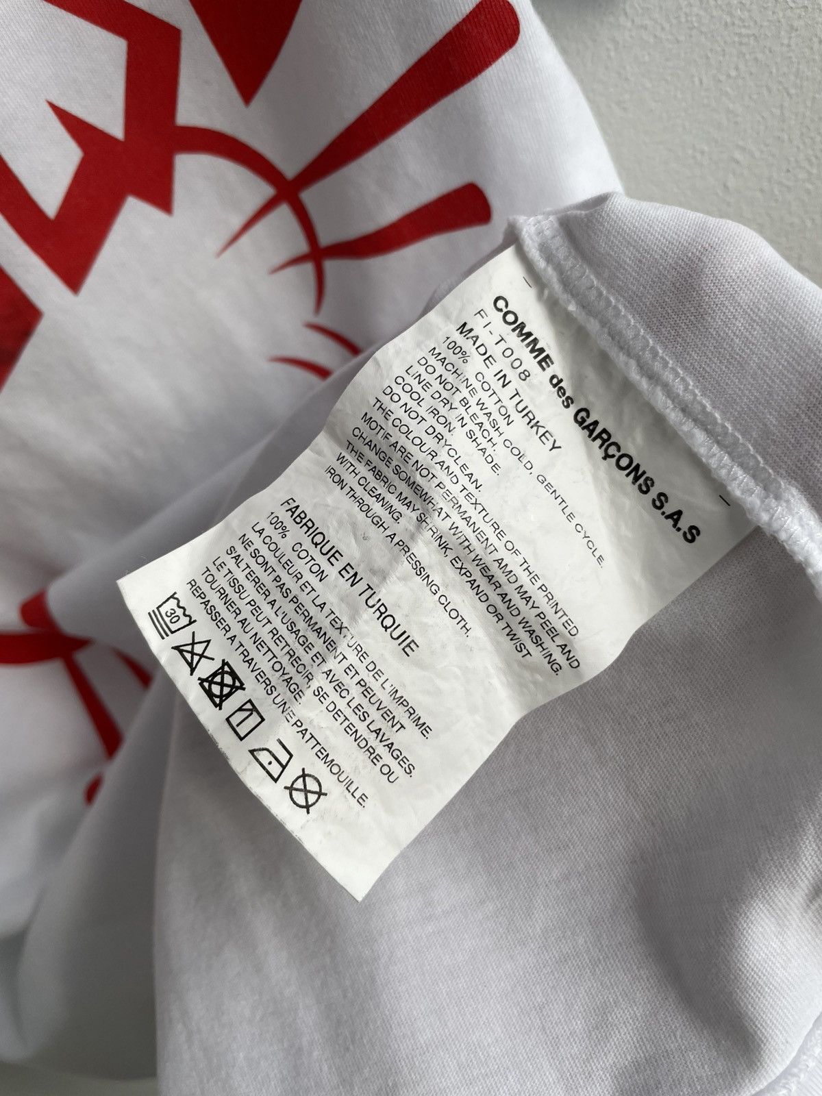 Comme des Garcons SHIRT RARE Comme Des Garcons SHIRT Big Logo T-Shirt Tee White Size US M / EU 48-50 / 2 - 9 Thumbnail