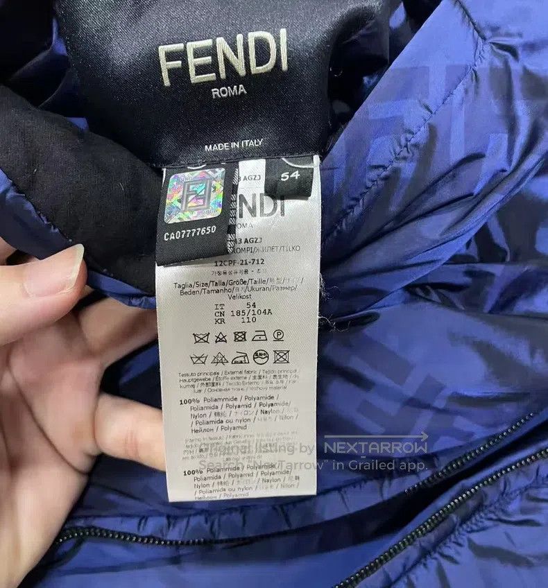 Fendi Fendi Striped full-print reversible down vest Size US L / EU 52-54 / 3 - 4 Thumbnail