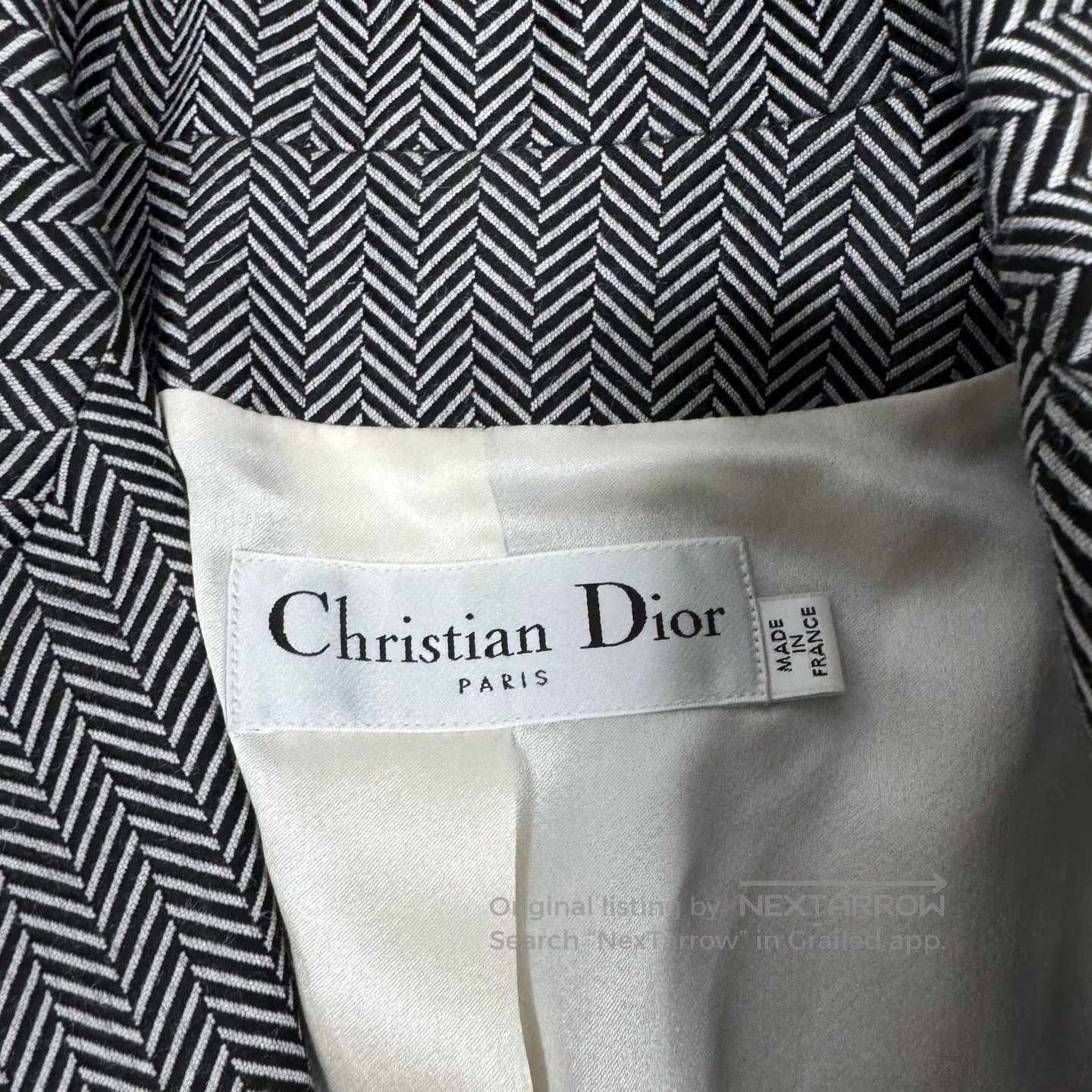 Dior Dior Color contrast fishbone pattern, medium-length, woole Size S / US 4 / IT 40 - 5 Thumbnail