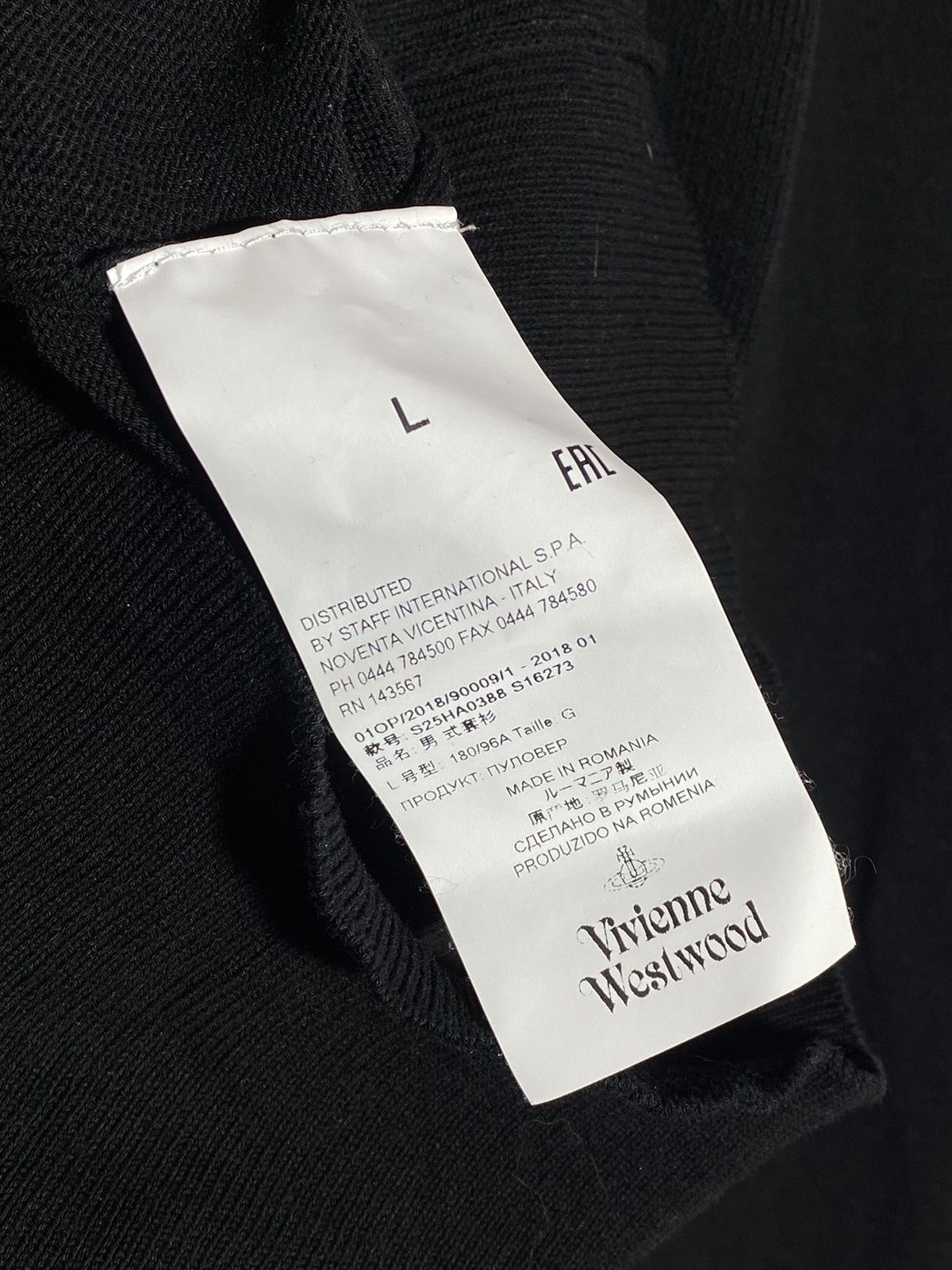 Vivienne Westwood Vivienne Westwood Iconic Logo Black Knitwear Sweatshirt Size US L / EU 52-54 / 3 - 13 Thumbnail