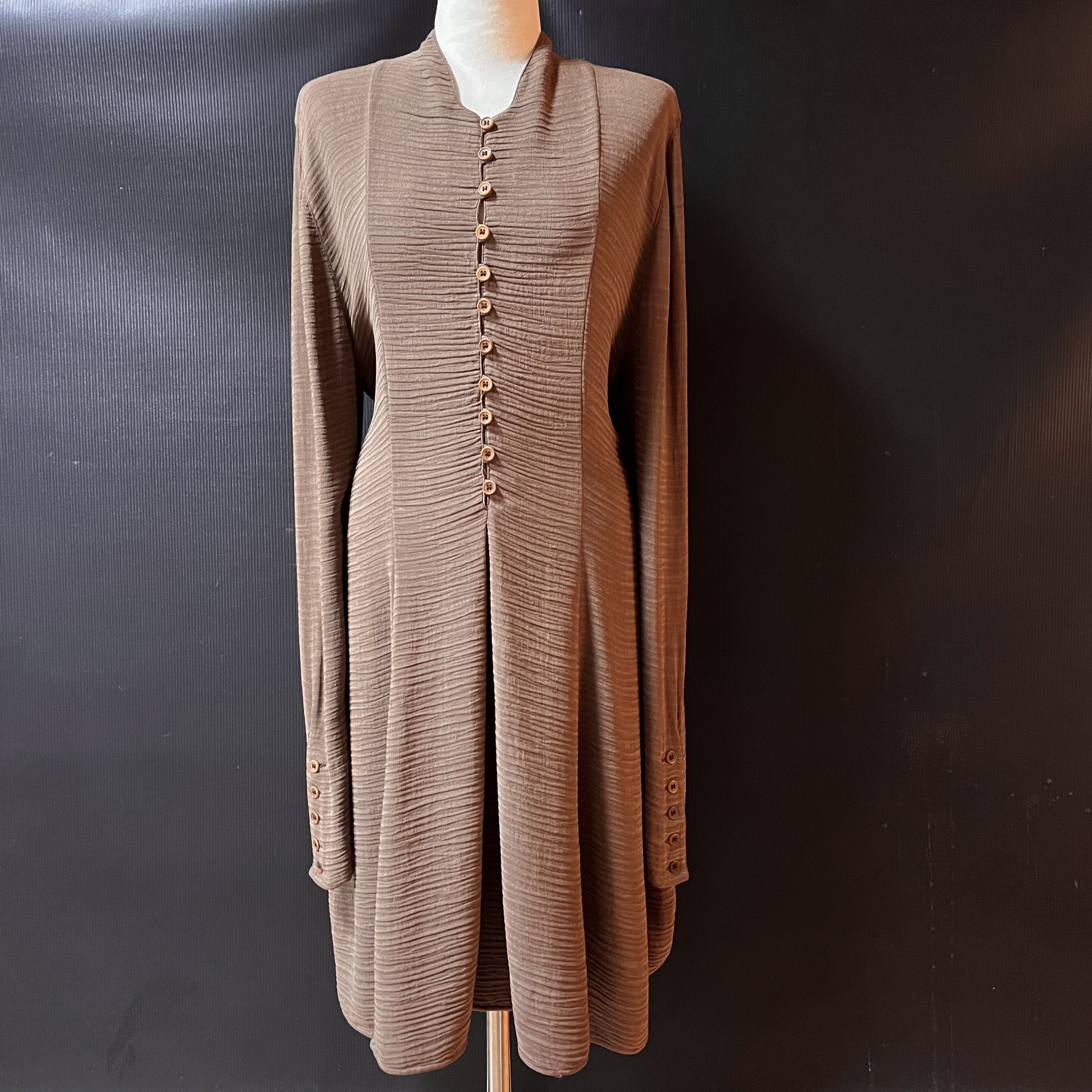 Giorgio Armani Giorgio Armani Early 90s Crinkle Tunic Button Shirt Size S / US 4 / IT 40 - 5 Thumbnail