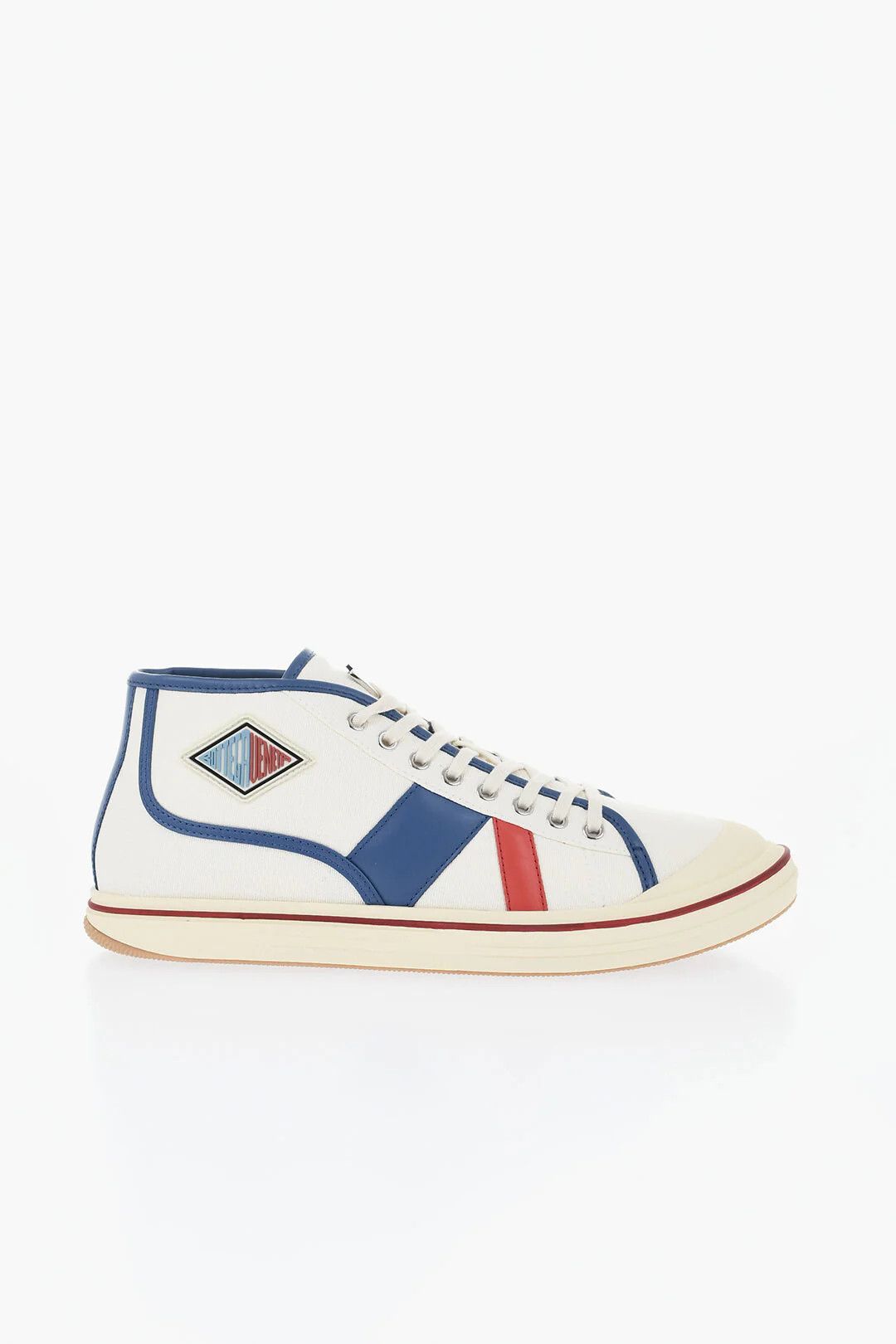 Bottega Veneta og1mm0426 Canvas Hi-Top Sneakers in White Size US 10 / EU 43 - 1 Thumbnail