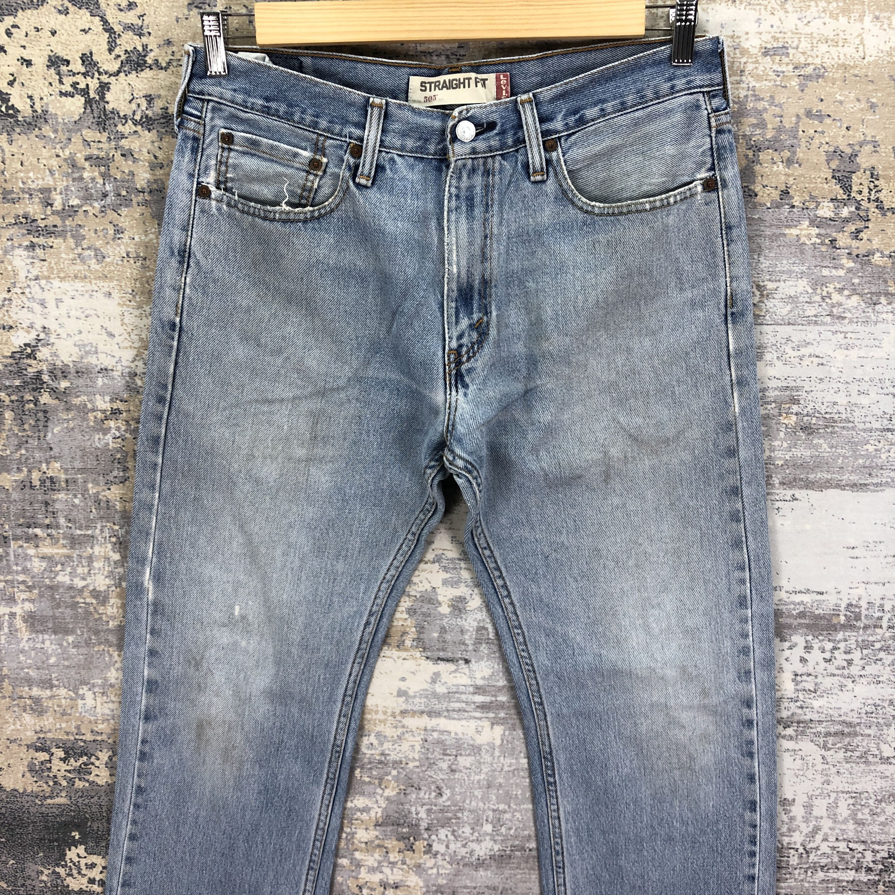 Levi's Vintage Levis 505 Light Wash Jeans Levi's Sun Faded Denim Size US 32 / EU 48 - 3 Thumbnail
