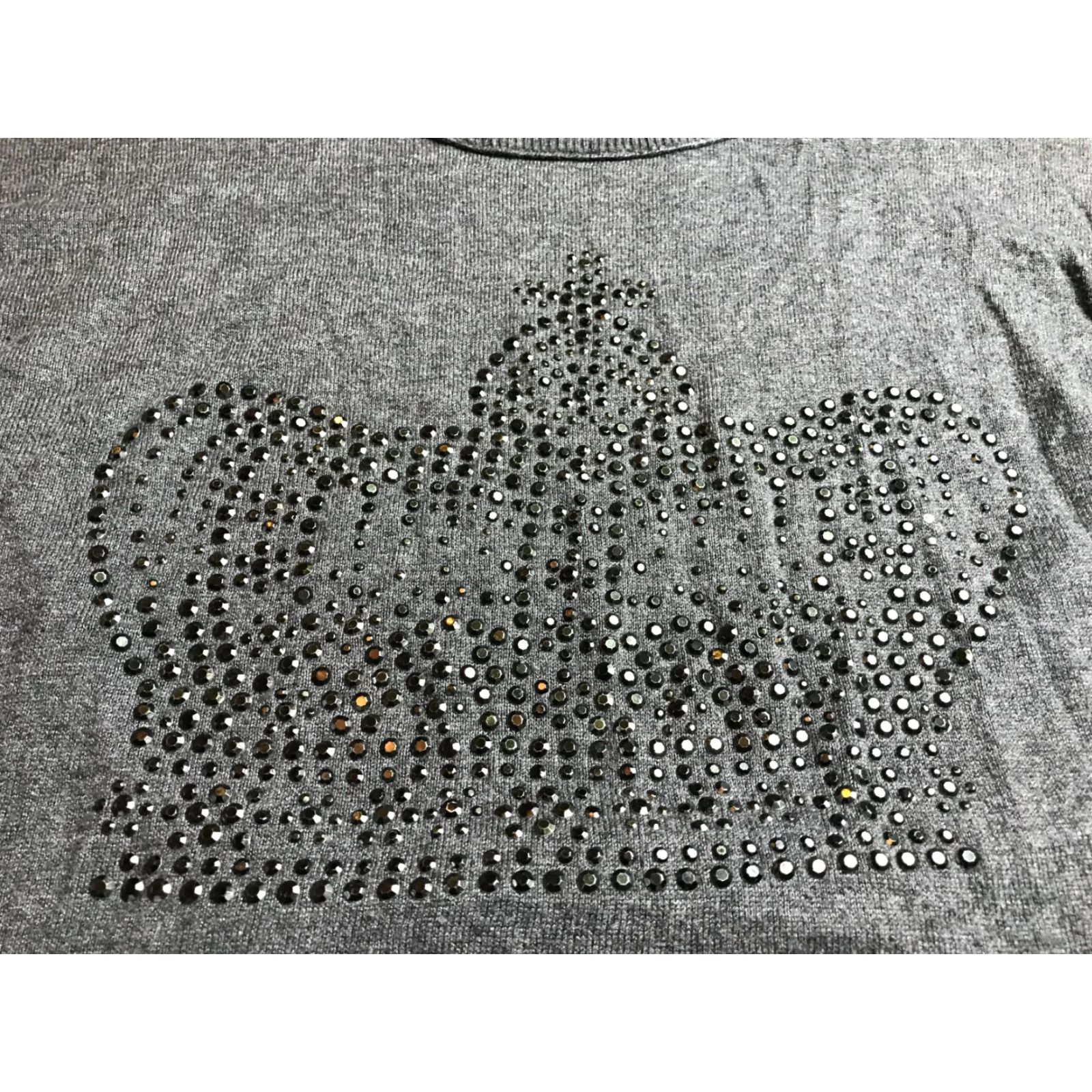 Vintage Rock & Republic Sweater Womens Large Gray Jeweled Pullover Crown Studded Crowned Studded Jeweled Pullover Rock & Republic Womens Large Gray Sweater Size L / US 10 / IT 46 - 3 Thumbnail