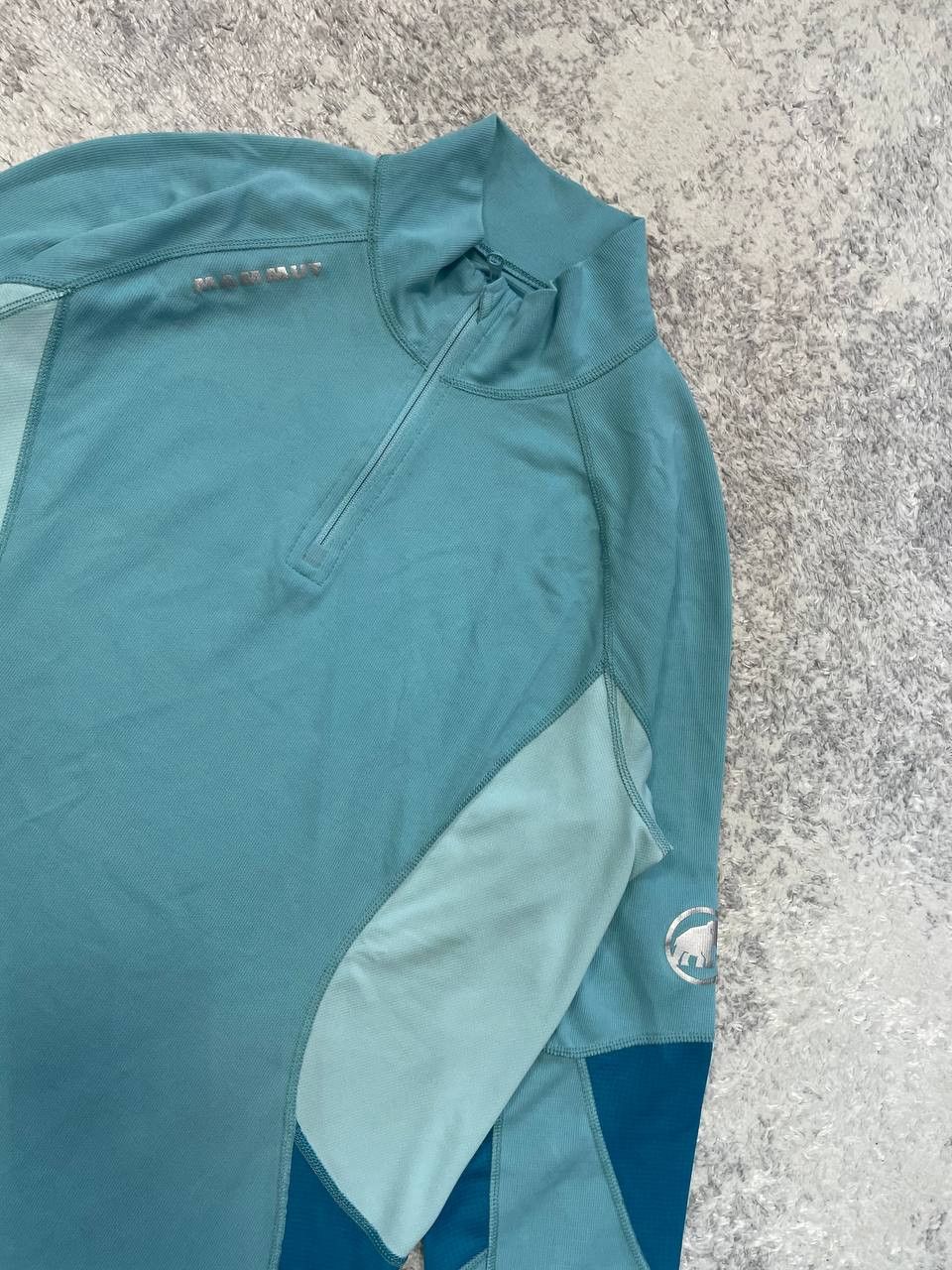 Mammut Mammut Men’s Half Zip Thermal Top Blue Wool Blend Base Layer Size US L / EU 52-54 / 3 - 4 Thumbnail