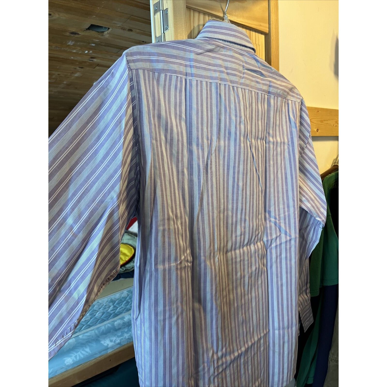 Hugo Boss Hugo Boss Men’s L Purple Striped LS Button Down Cotton Shirt Size US L / EU 52-54 / 3 - 10 Thumbnail