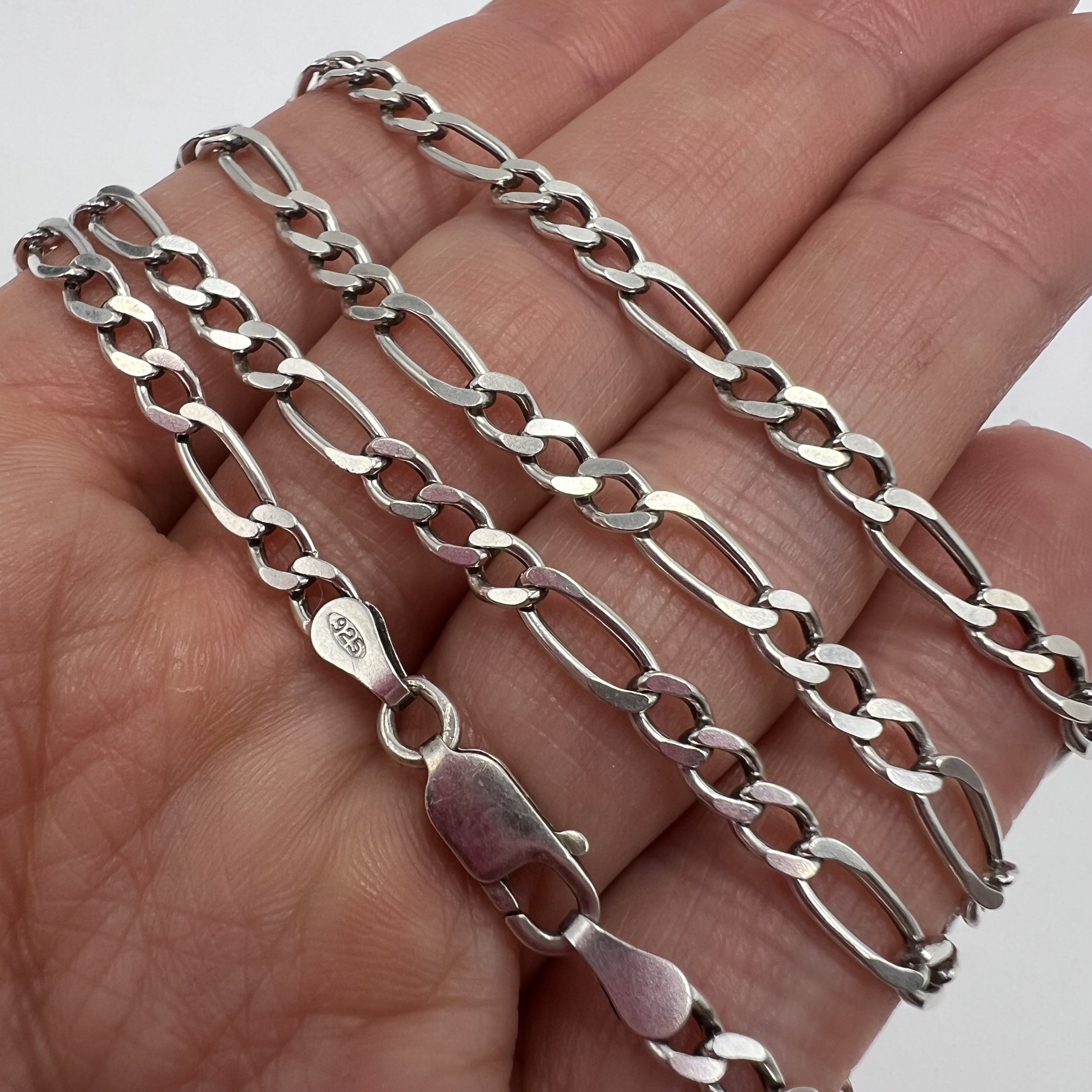 Sterling Silver Vintage Necklace Chain Sterling Silver 925 Jewelry 11.06gr Size ONE SIZE - 5 Thumbnail