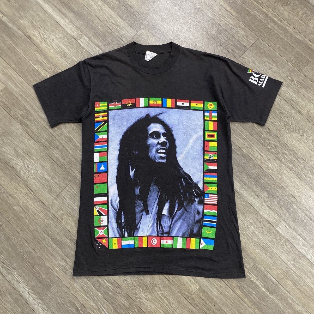 Bob Marley 1994s Vintage Bob Marley African United Reggae Tee Faded Size US L / EU 52-54 / 3 - 1 Thumbnail