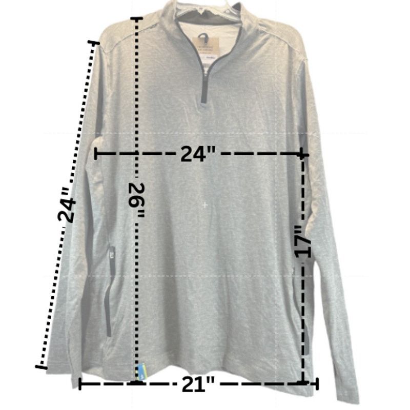 Chubbies Chubbies Movementum Gray 1/4 Zip Light Pullover men sz M Size US M / EU 48-50 / 2 - 2 Thumbnail