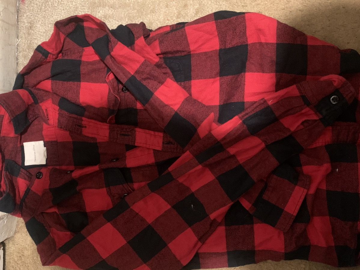 American Eagle Outfitters Black and Red Buffalo Flannel Size US M / EU 48-50 / 2 - 4 Thumbnail