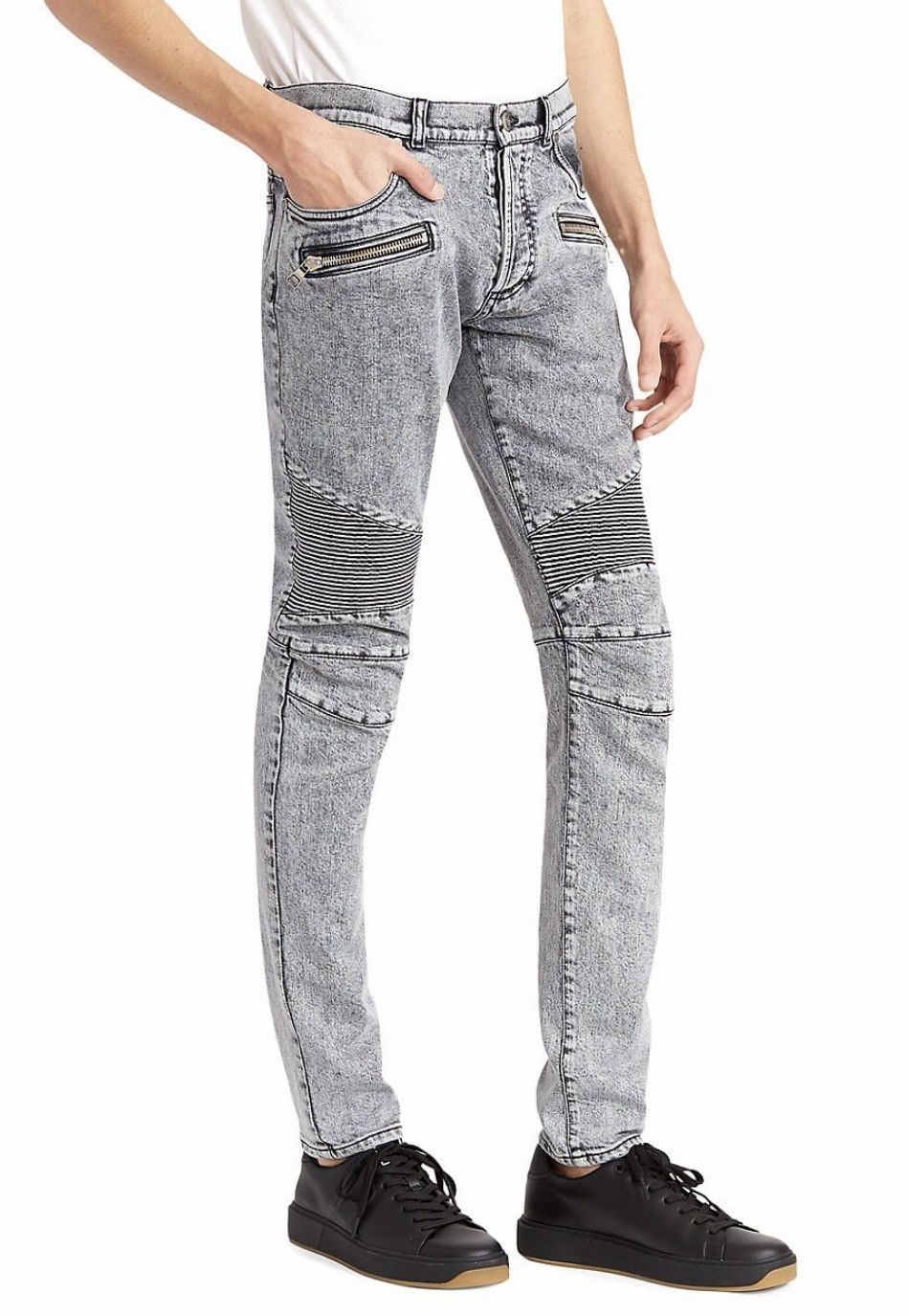 Balmain Balmain Men' s Iconic Biker Jeans (Retail €1,000) Size US 32 / EU 48 - 1 Thumbnail