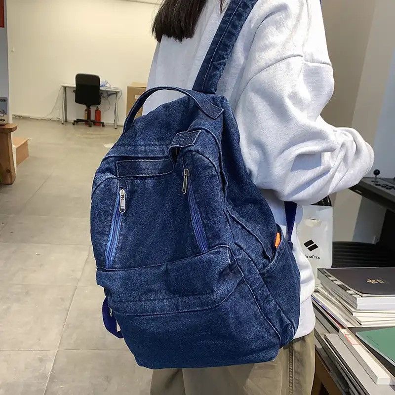 Japanese Brand Denim Blue Backpack Size ONE SIZE - 2 Thumbnail