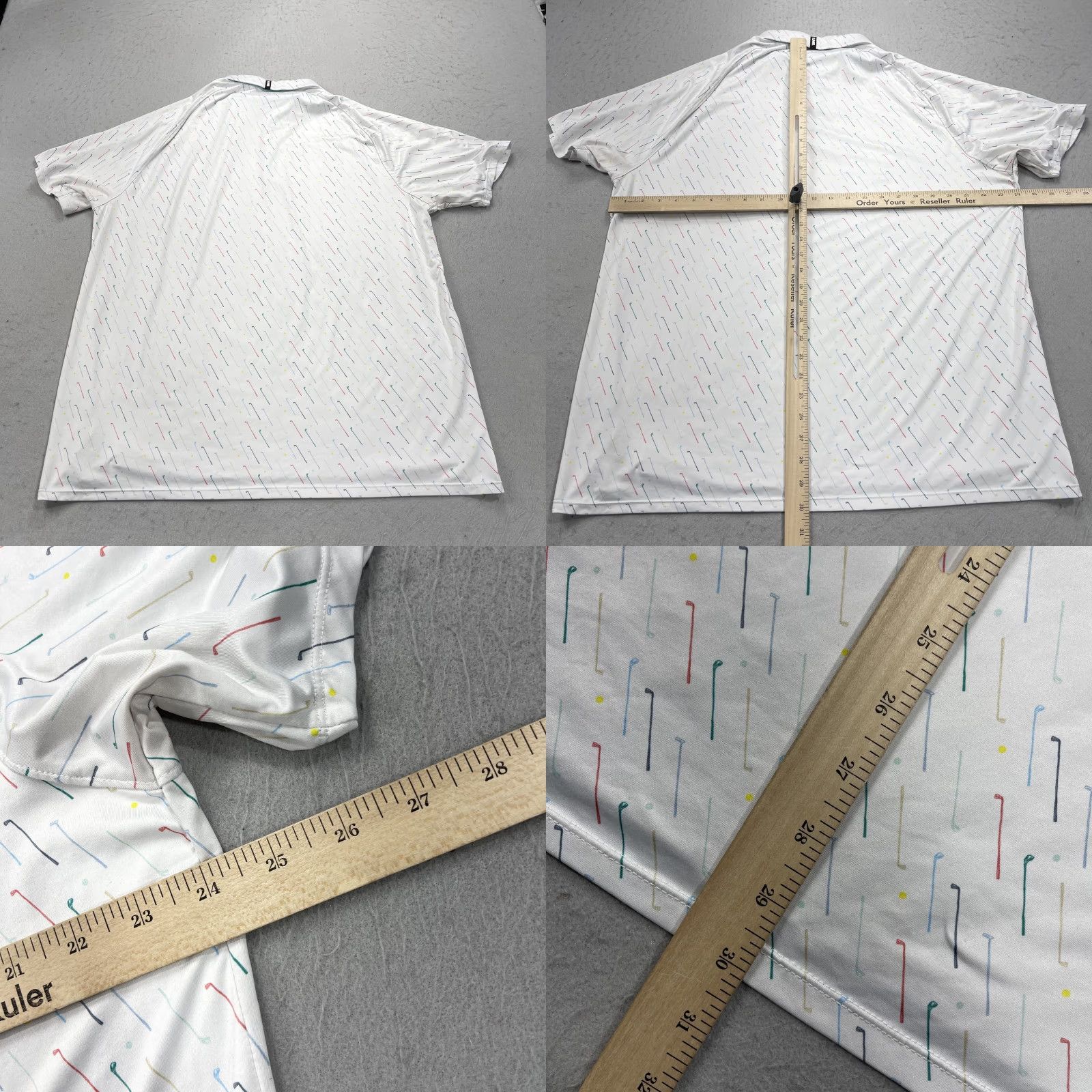 Vintage UNRL Polo Shirt Mens XL White Abstract Barstool Golf Performance Stretch AOP Polo Shirt Mens XL White Abstract Barstool Golf Performance Stretch AOP Size US XL / EU 56 / 4 - 8 Thumbnail