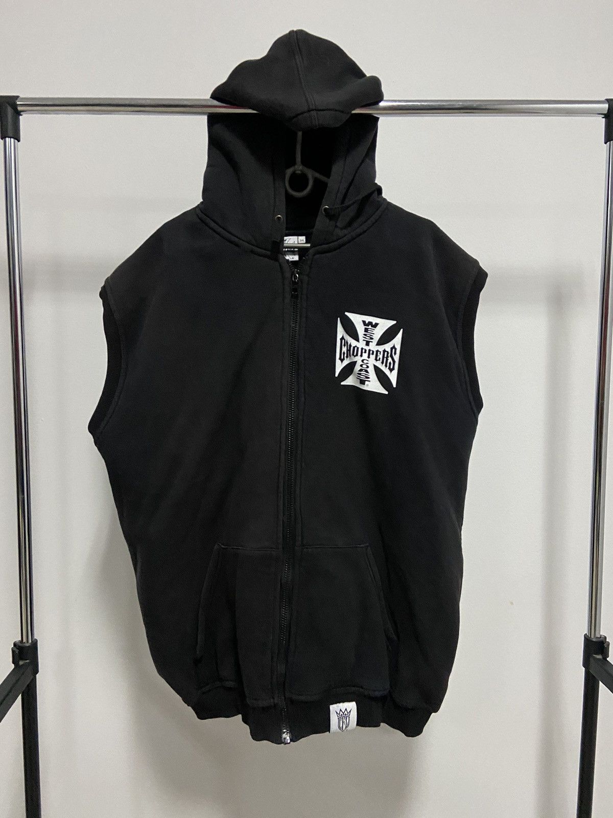 Vintage × West Coast Choppers Choppers Austin zip vest hood big logo sleeveless Size US XXL / EU 58 / 5 - 2 Thumbnail