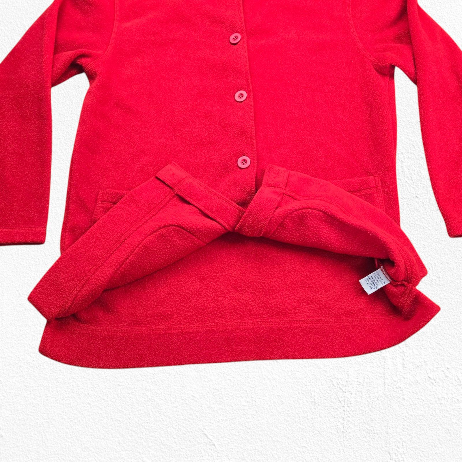 Cabin Creek Y2K Cherry Red Button Down Fleece Jacket Size Medium Size M / US 6-8 / IT 42-44 - 7 Thumbnail