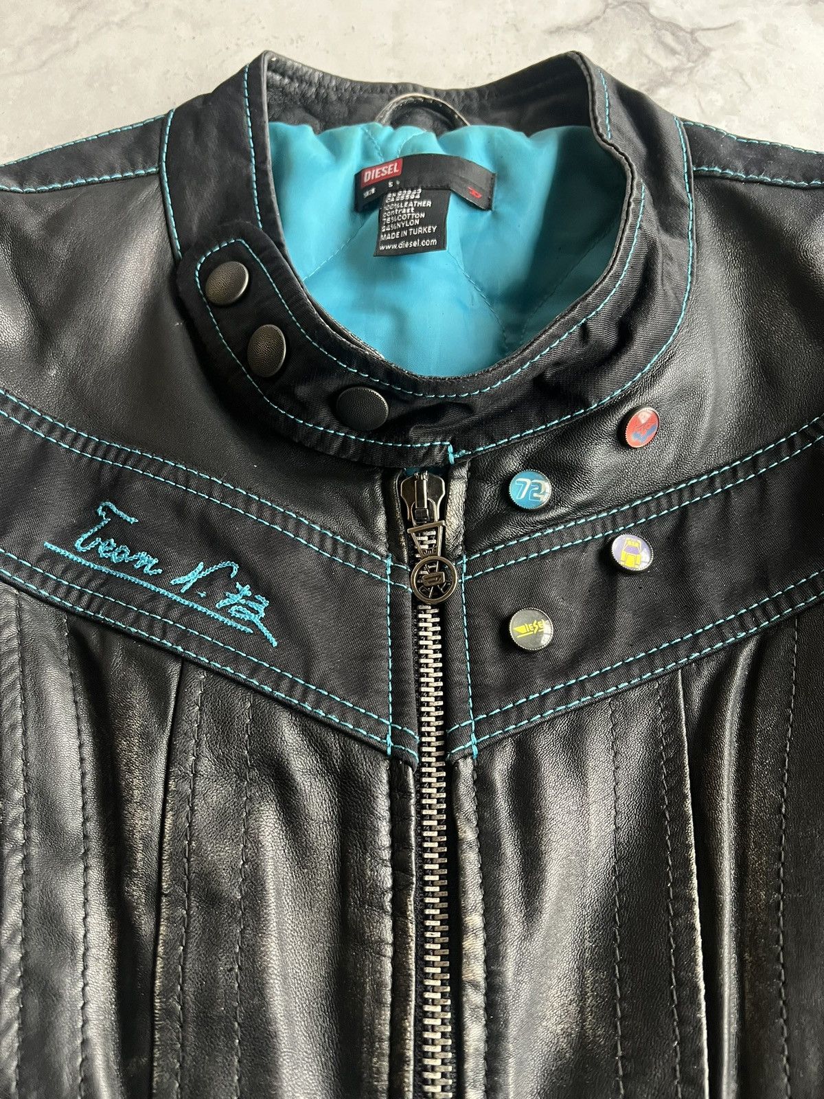 Diesel Diesel ‘Diablo’ Leather Racer Jacket Size US S / EU 44-46 / 1 - 4 Thumbnail