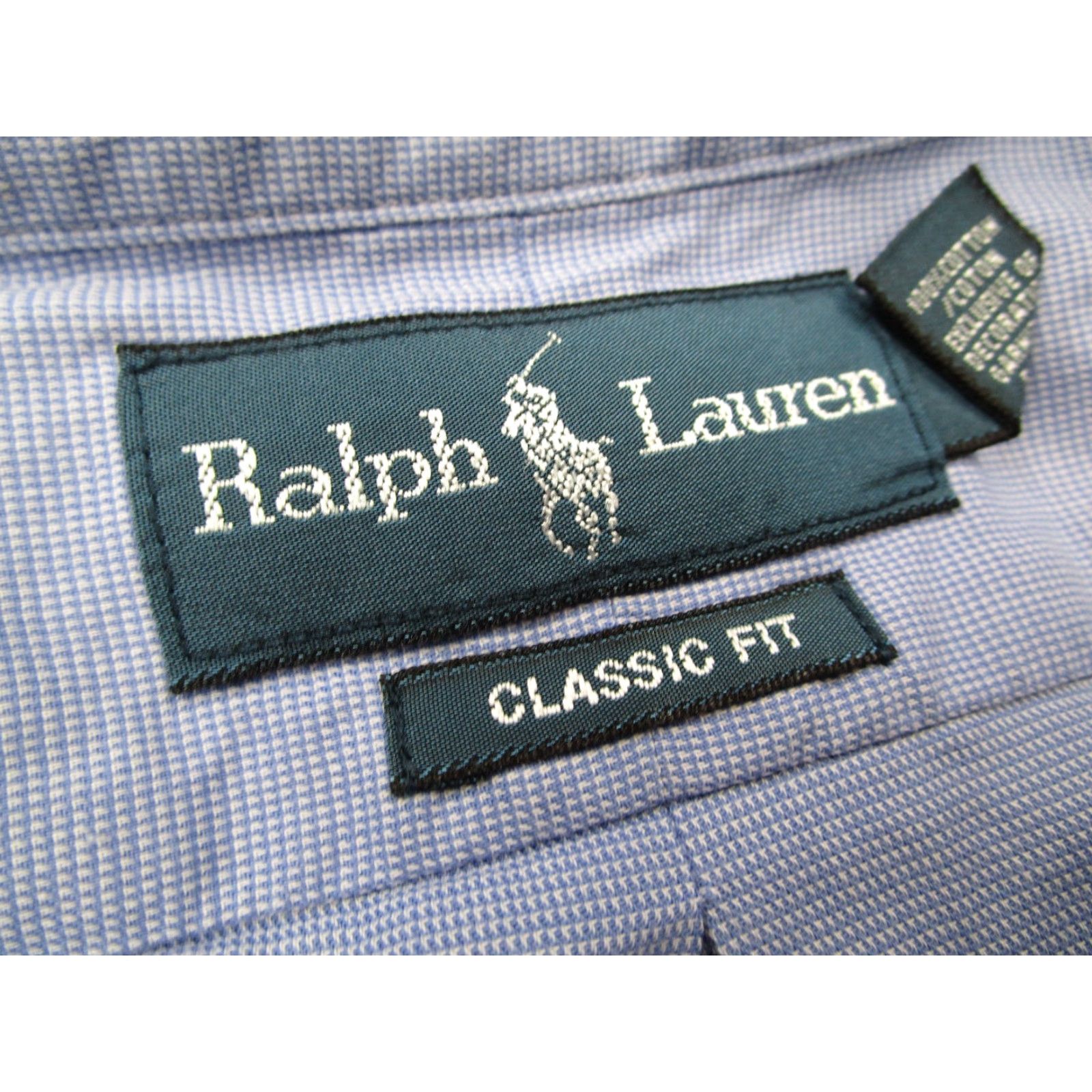 Ralph Lauren VINTAGE Ralph Lauren Men's Dress Shirt Long Sleeve Blue 34 Button-Down Twill Classic Fit Size US S / EU 44-46 / 1 - 2 Thumbnail