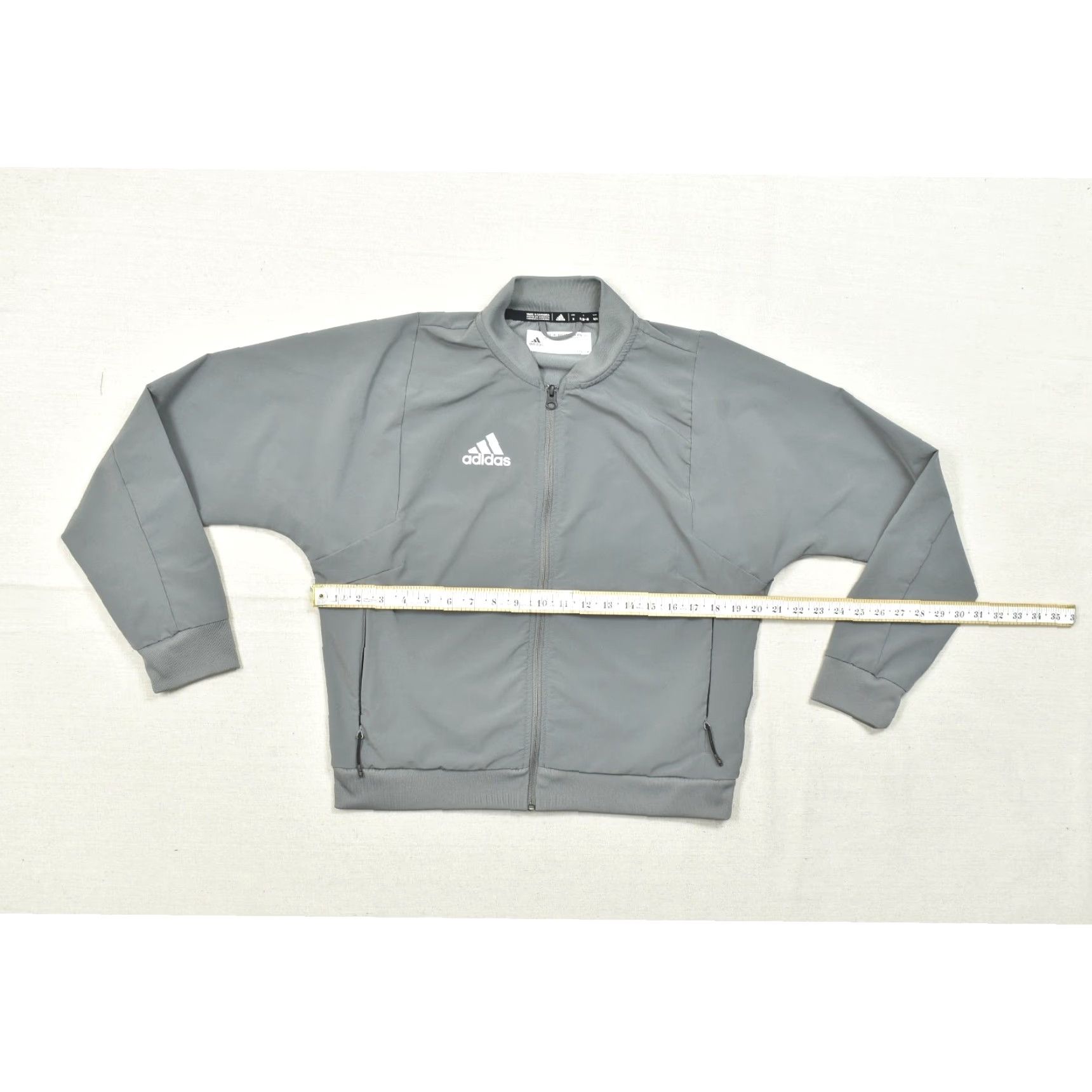 Adidas Adidas Grey Full Zip Track Jacket Womens M Medium Grey Athletic Bomber Style Jacket Size M / US 6-8 / IT 42-44 - 3 Thumbnail