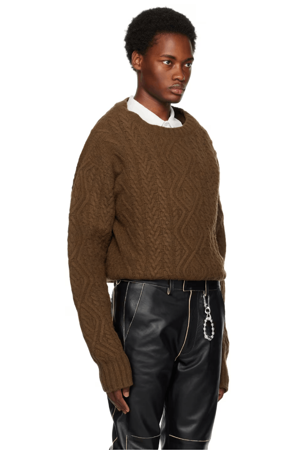 Martine Rose BNWT AW23 MARTINE ROSE BOILED CABLE DOLL CREW SWEATER M Size US M / EU 48-50 / 2 - 10 Thumbnail