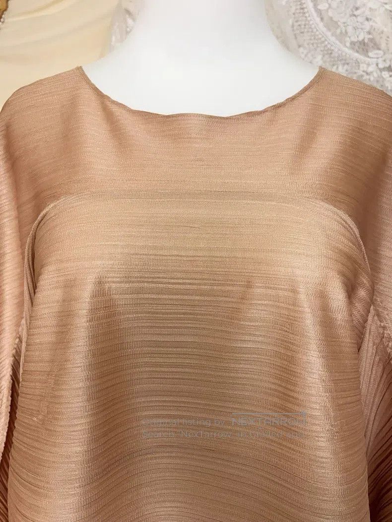 Issey Miyake Issey Miyake Salmon Pink Horizontal Pleated Long Sleeve To Size L / US 10 / IT 46 - 3 Thumbnail