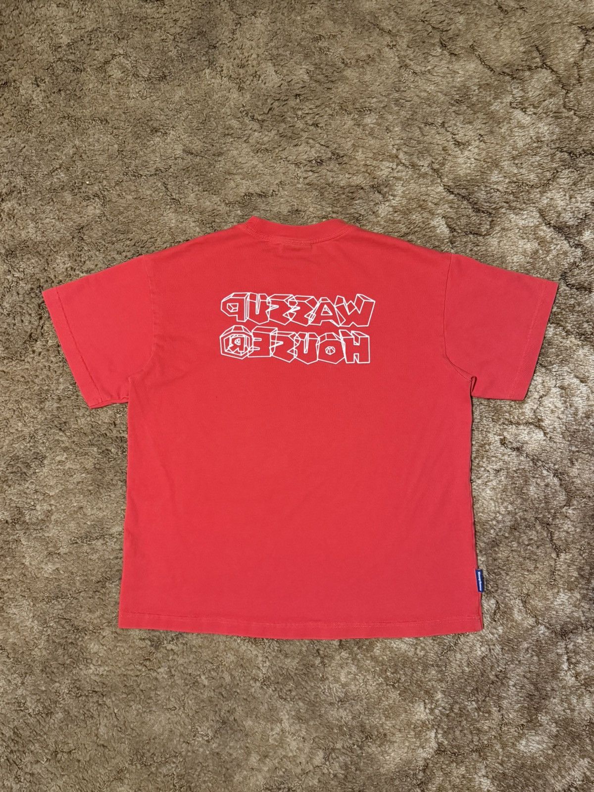 Vintage Wassup House Streetwear Logo Tee Red Medium Size US M / EU 48-50 / 2 - 1 Thumbnail