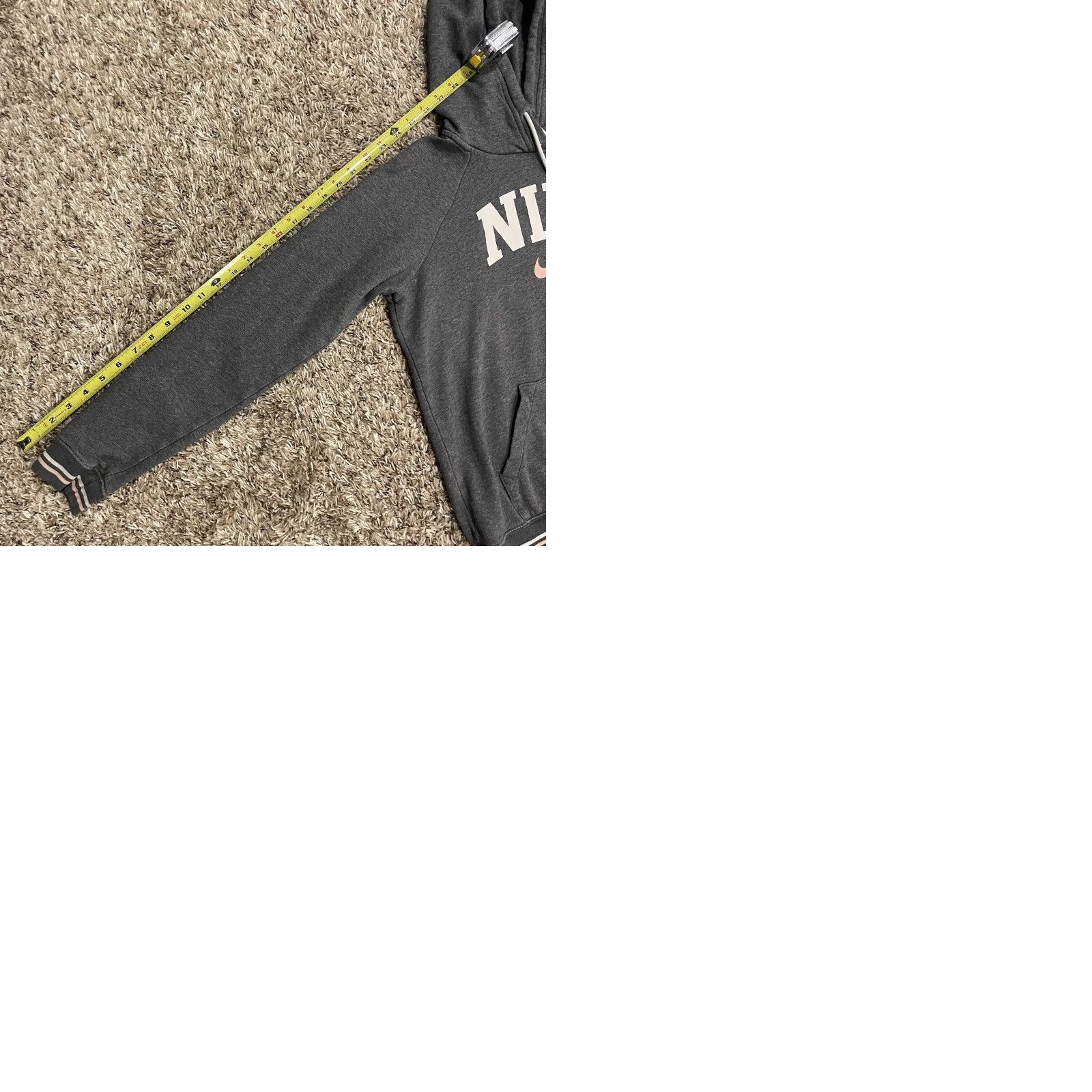 Nike Nike Sportswear Hoodie Women XS Gray Nike Swoosh Varsity Pullover Long Sleeve Hooded Pockets Easy Care All Seasons Size XS / US 0-2 / IT 36-38 - 9 Thumbnail