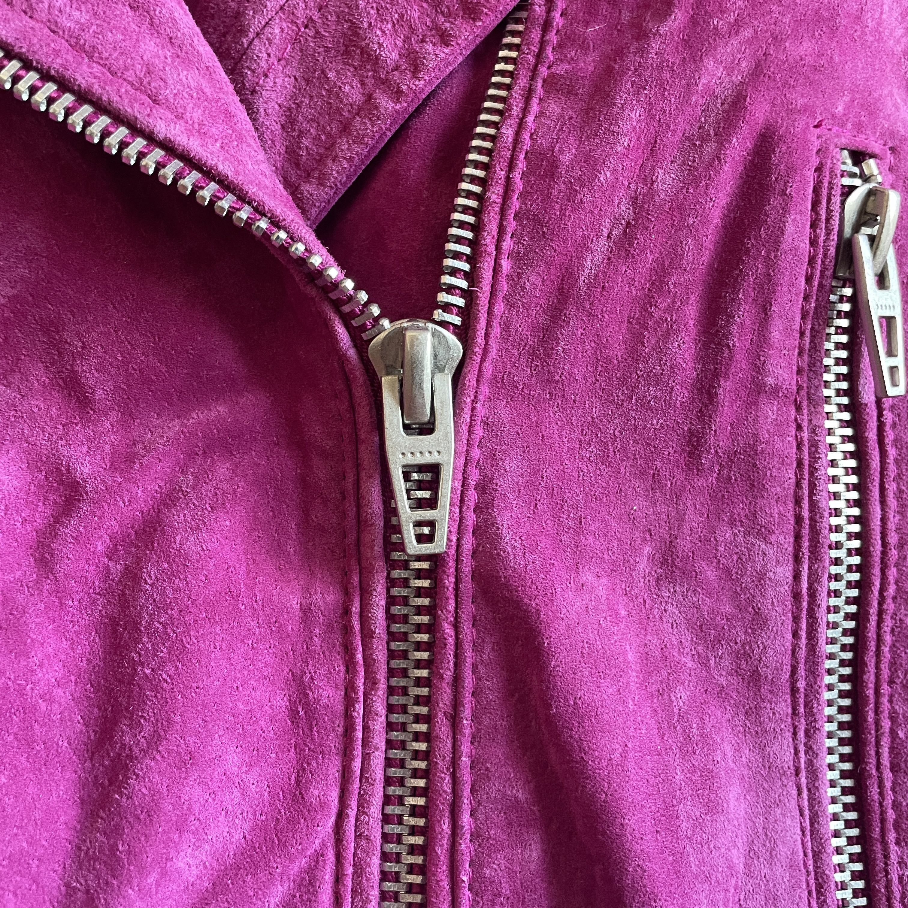 BLANKNYC Blank NYC Womens Crimson Suede Leather Biker Jacket Size M Size M / US 6-8 / IT 42-44 - 9 Thumbnail