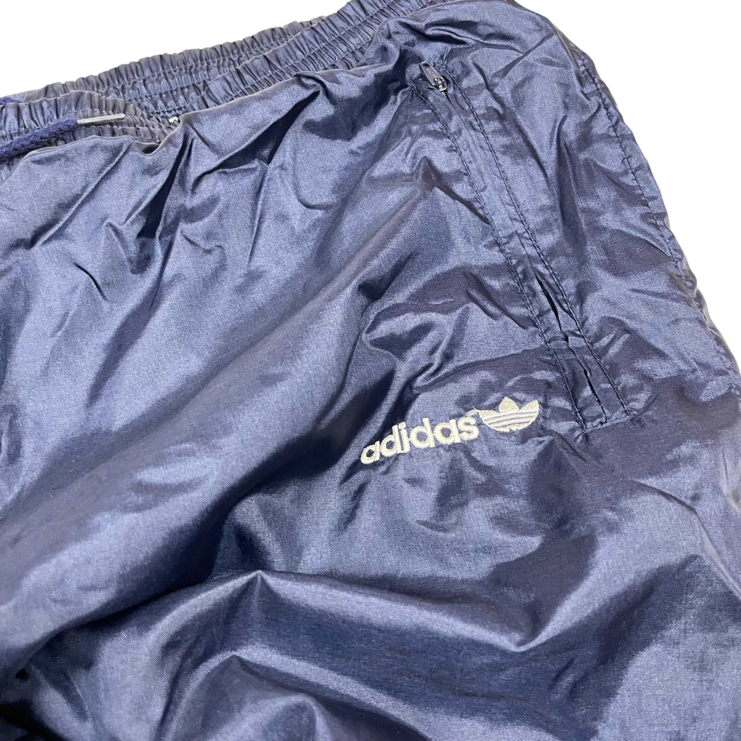Adidas × Vintage Vintage Adidas Men's Navy Nylon Embroidered Logo Track Pants Size US 30 / EU 46 - 3 Thumbnail