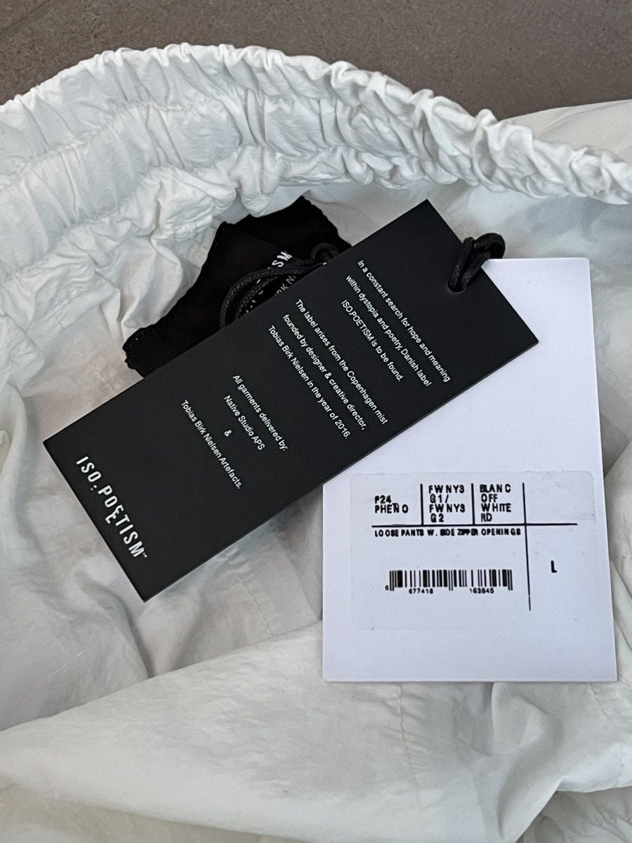 Tobias Birk Nielsen !DS! SS23 Iso Poetism Tobias Birk Nielsen White Nylon Pants Size US 34 / EU 50 - 20 Thumbnail