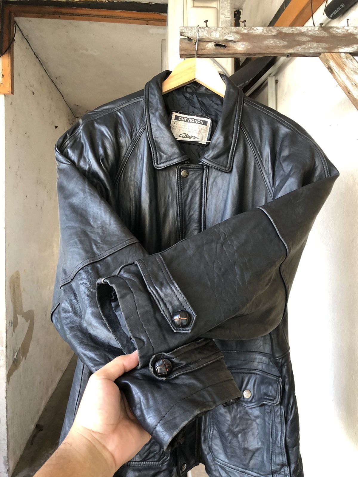 Chevignon Vintage Chevignon Leather Jacket Black Size US L / EU 52-54 / 3 - 13 Thumbnail