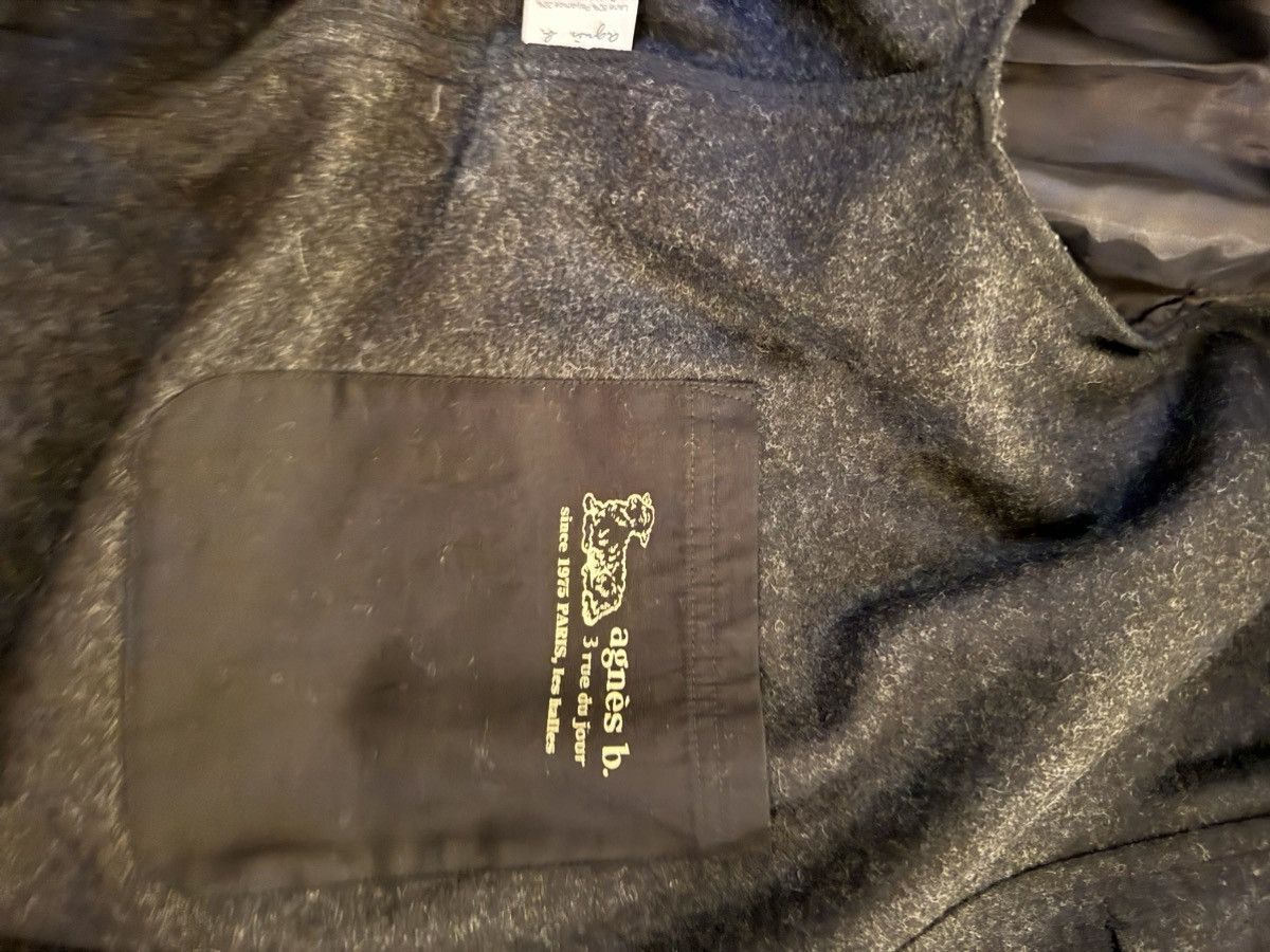 agnes b. agnès b. Homme Single-Breasted Wool Coat in Charcoal Size US L / EU 52-54 / 3 - 3 Thumbnail