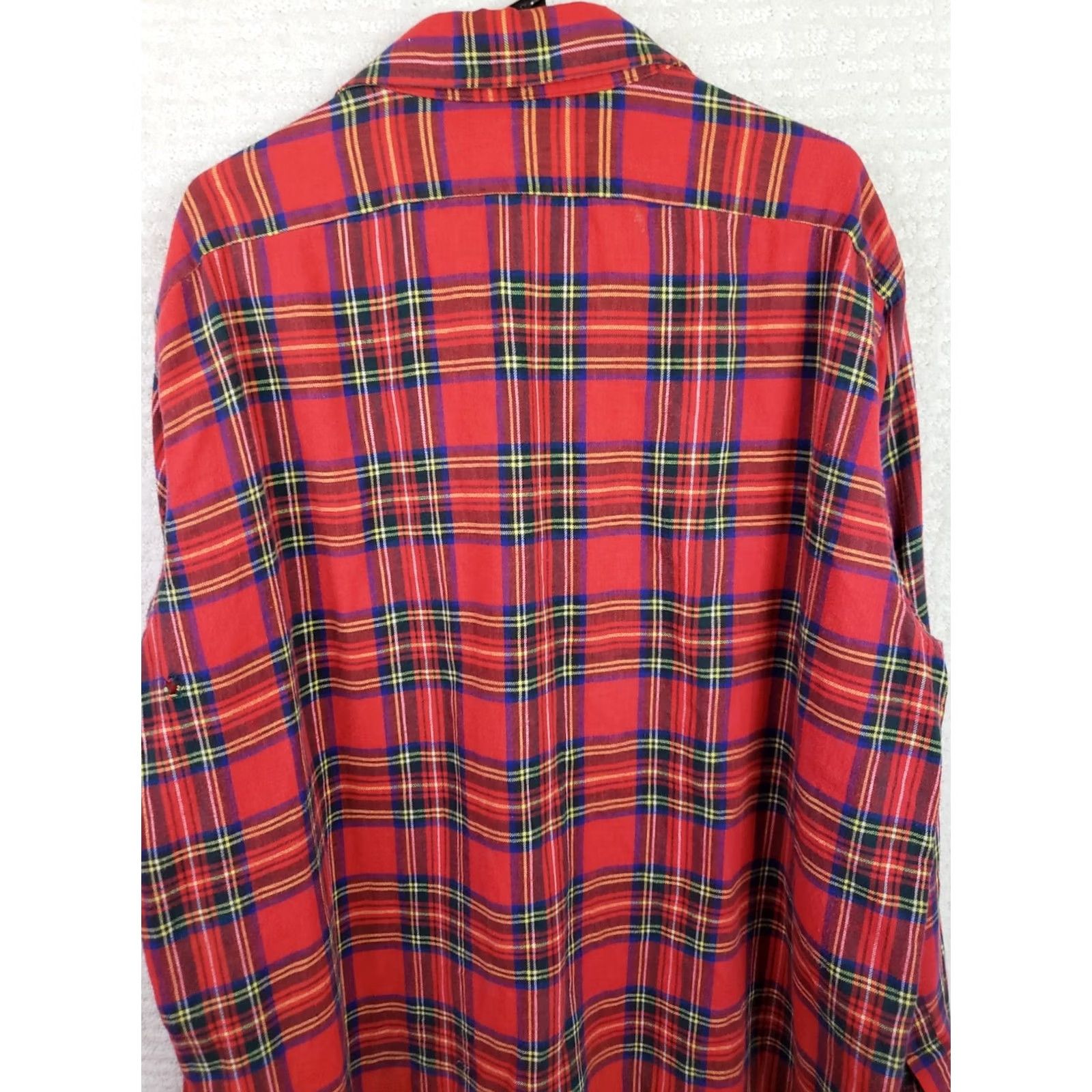 Vintage LL Bean Flannel Shirt Mens XLT Red Tartan Plaid Long Sleeve Button Up Button-Up Casual Outdoor All Seasons Mens XLT Red Flagstone Plaid (LL Bean) Size US XL / EU 56 / 4 - 7 Thumbnail