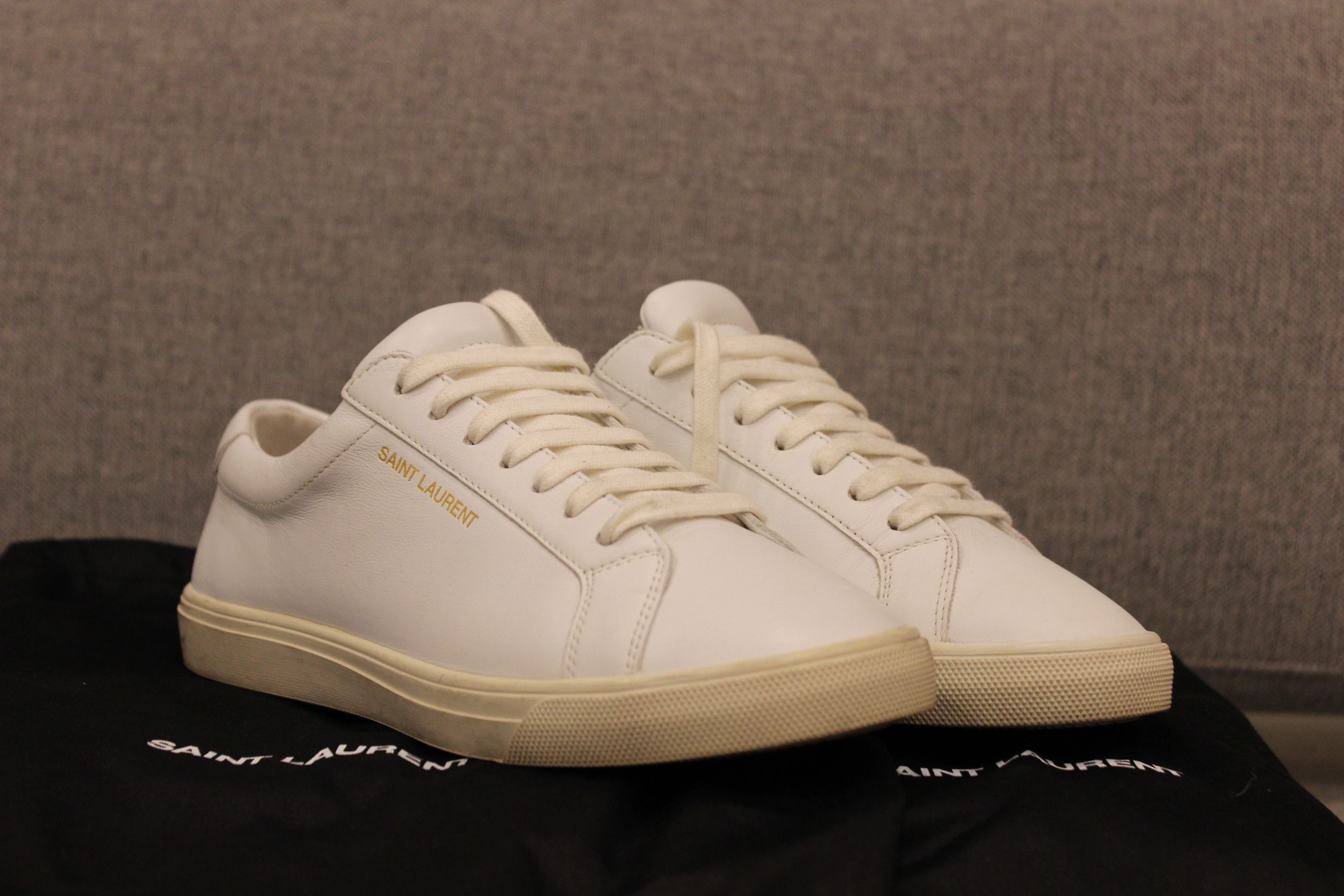 Saint Laurent Paris Saint Laurent Wmns Andy Optic White 606831 Size US 7.5 / IT 37.5 - 1 Thumbnail